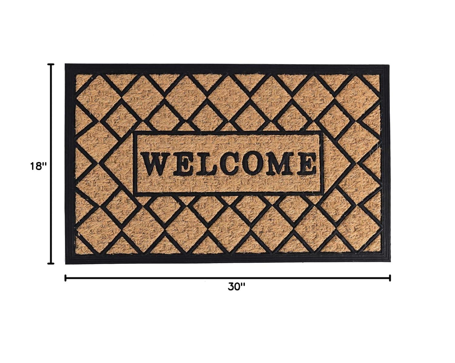 Achim Coco Mat - Flora Design - Durable 18 in x 30 in