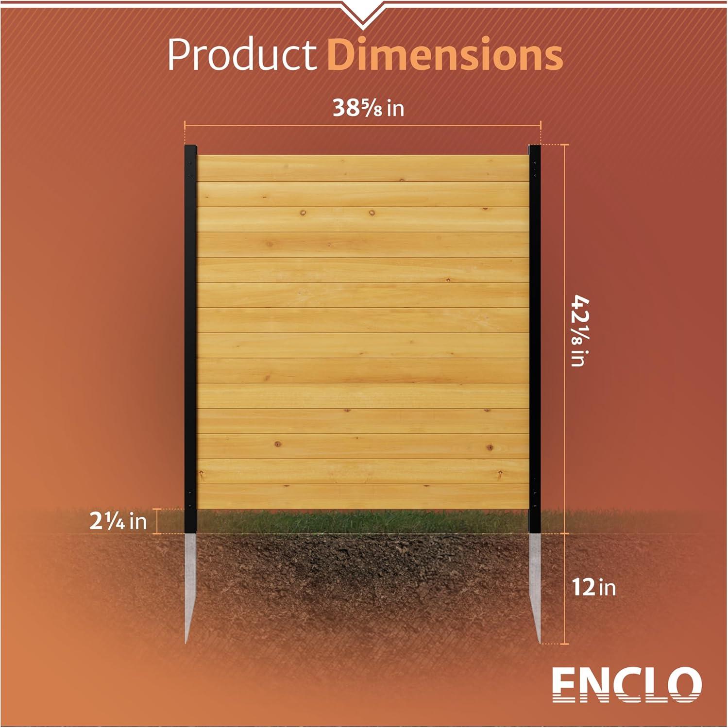 4ft H x 4ft W (2 Panels) No Dig Enclo Premium Wood Privacy Screen, Ideal Outdoor Privacy Wall, Pool Equipment Enclosure, Cedar Privacy Fence, Trash Can Enclosures, Air Conditioner Fence, EC18029