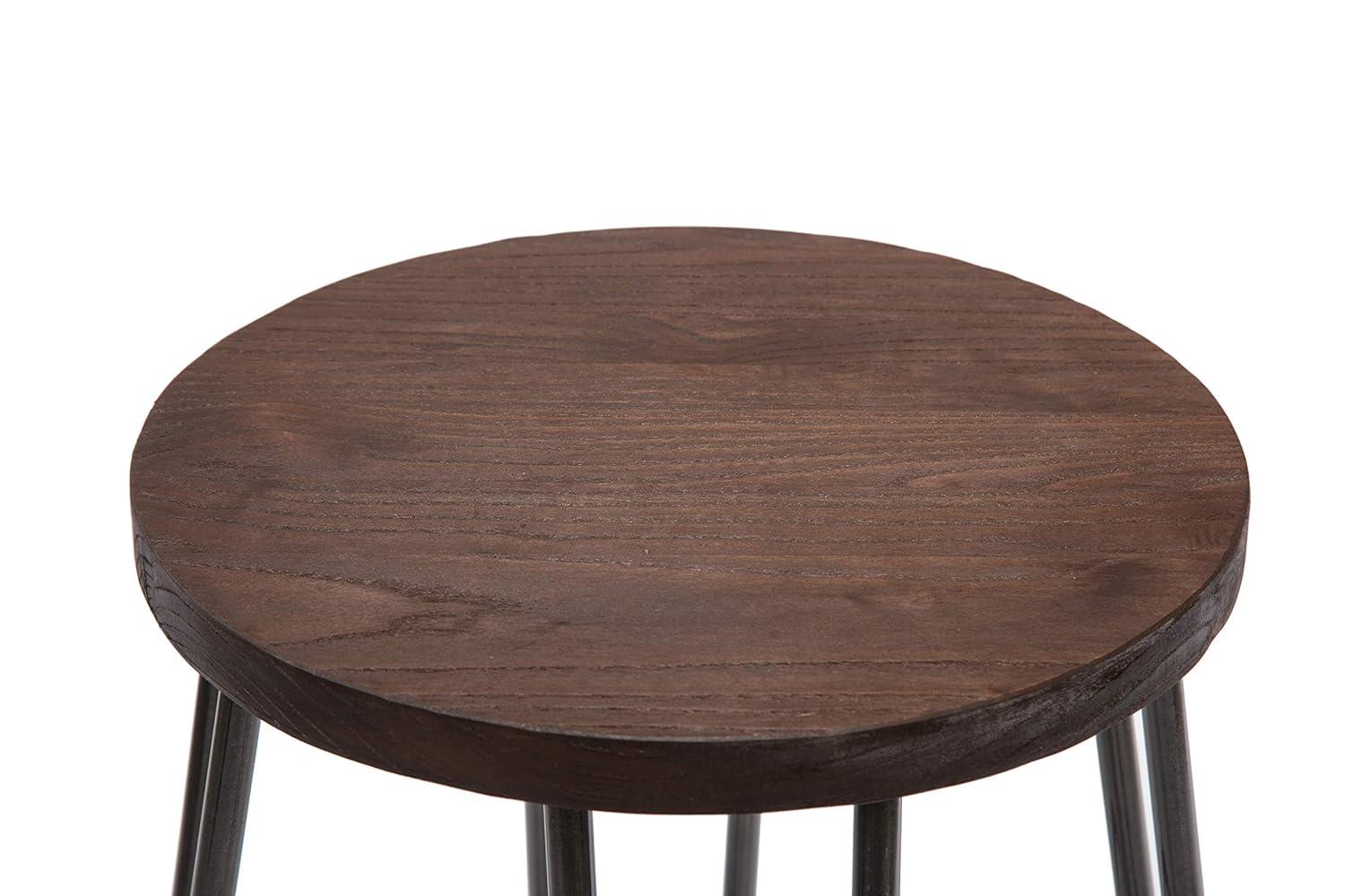 29" Quinn Barstool Metal - ACEssentials: Powder-Coated Steel Frame, Fixed Height, Mid-Century Modern Design