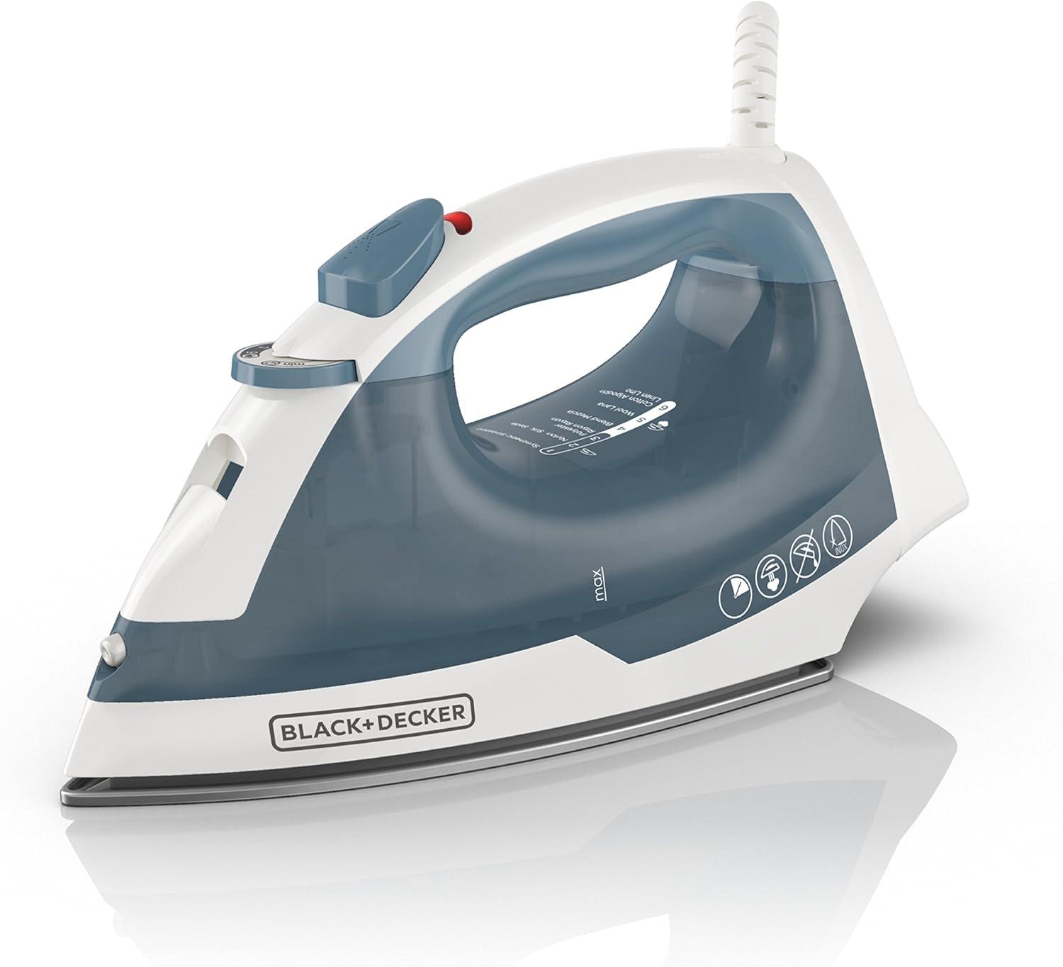 BLACK+DECKER BLACK+DECKER Easy Steam Compact Iron for Clothes, Automatic Shutoff, Nonstick Plate, Light Weight, 1200 Watts