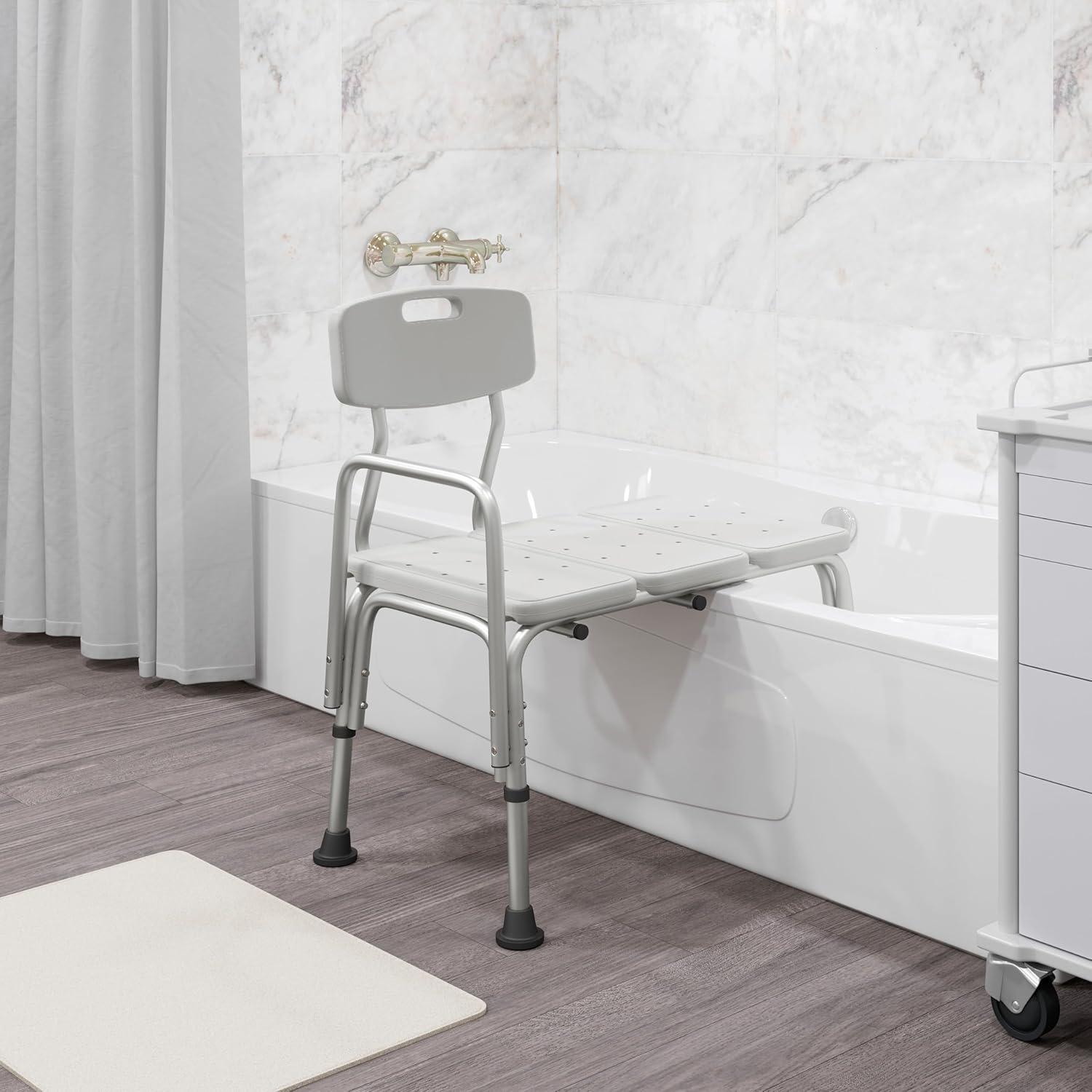 Phoebe Aluminum Height Adjustable Medical Shower Transfer Bench