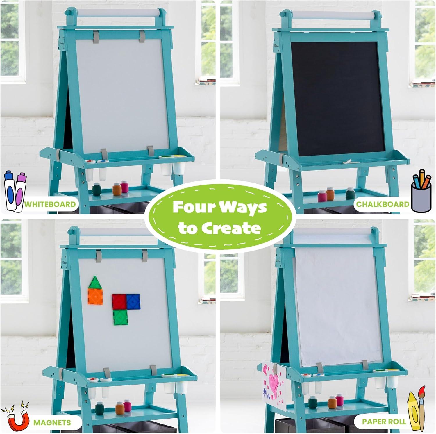 Little Partners Deluxe Art Magnetic Board Easel & Reviews | Wayfair