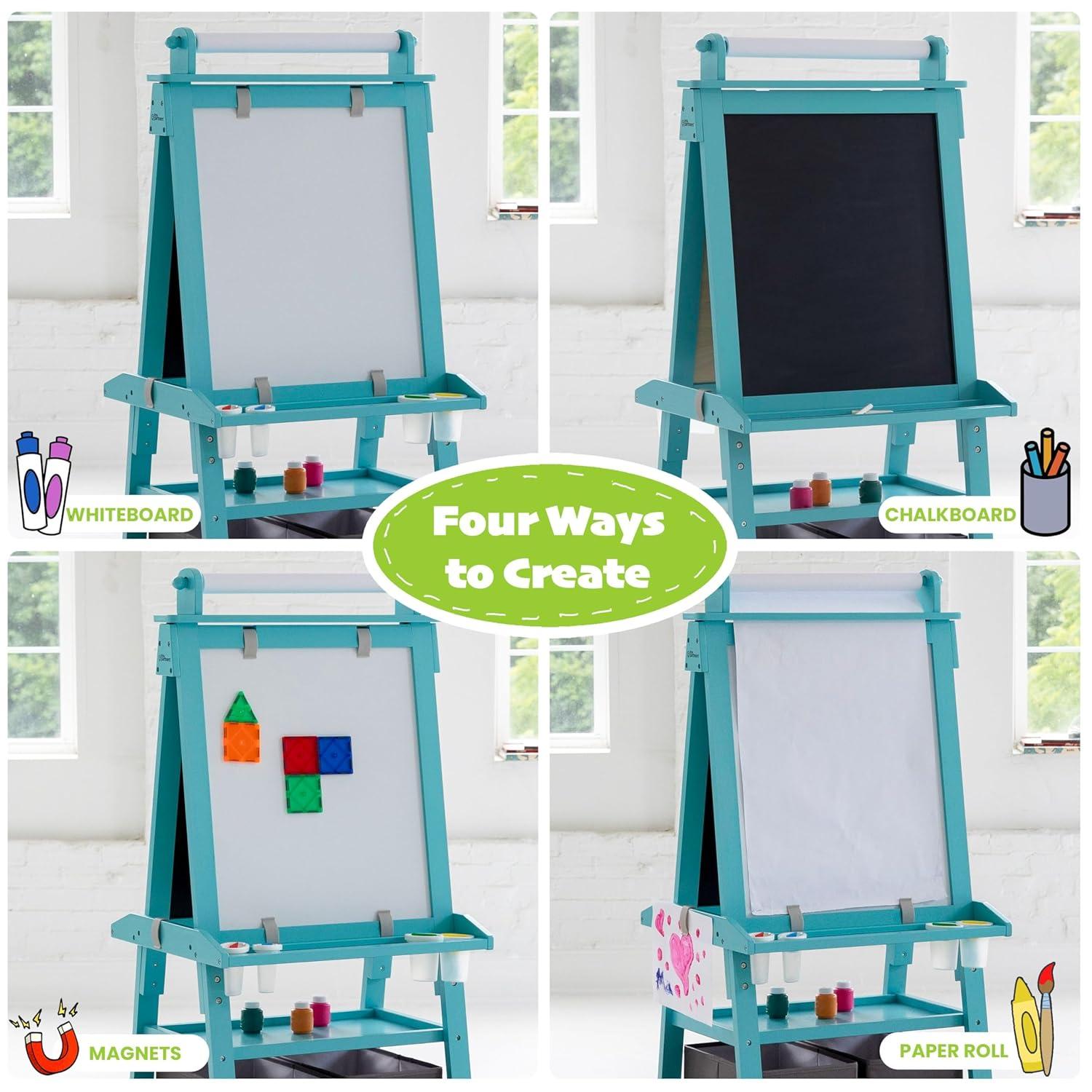 Little Partners Deluxe Art Magnetic Board Easel & Reviews | Wayfair