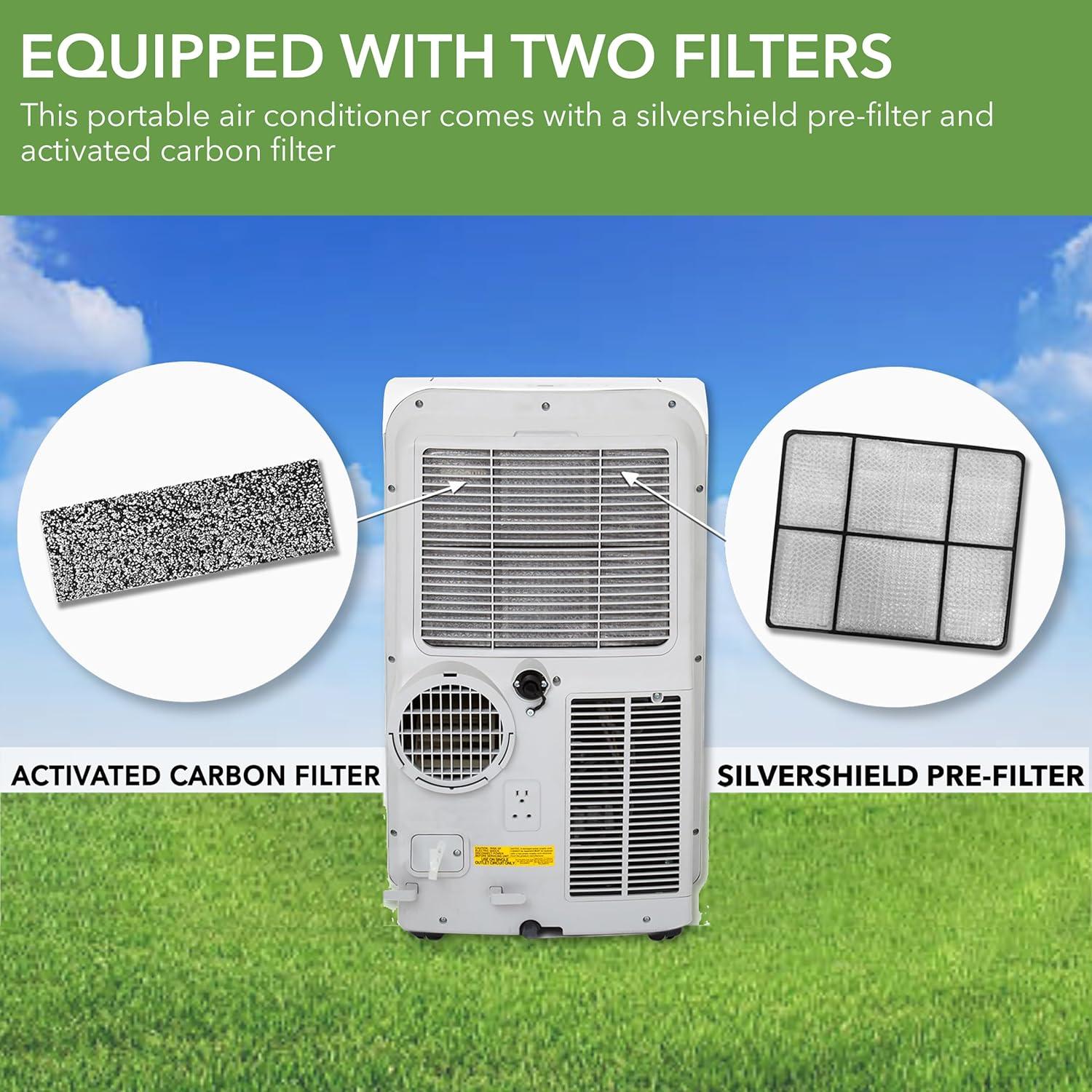 Whynter ARC-148MHP 14000 Btu Portable Air Conditioner And Heater With 3M And Silvershield Filter Plus Autopump