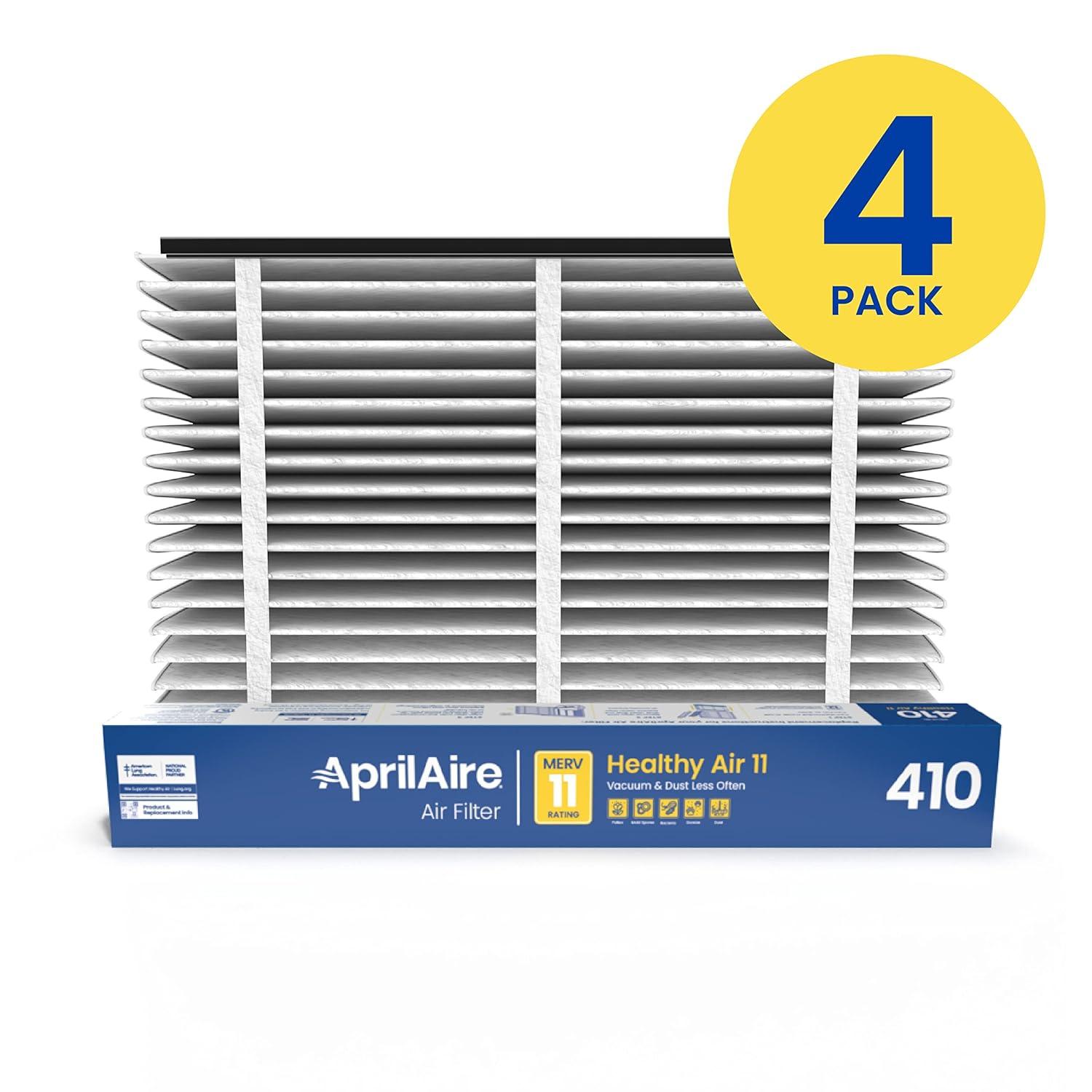 410 Replacement Filter for AprilAire Whole House Air Purifiers - MERV 11, Clean Air & Dust, 16x25x4 Air Filter (Pack of 1)