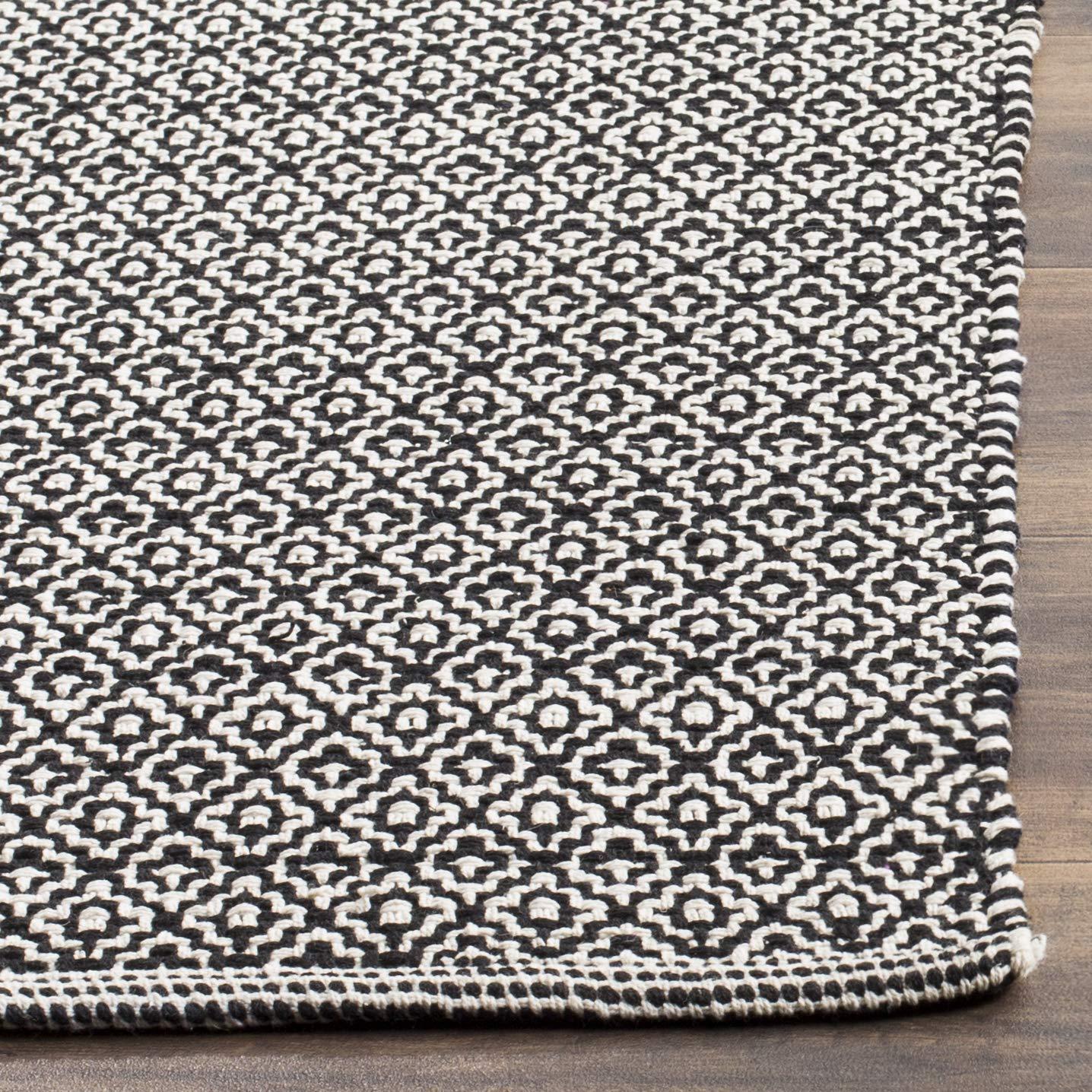 Montauk MTK717 Hand Woven Indoor Area Rug - Ivory/Black - 6'x6' - Safavieh.