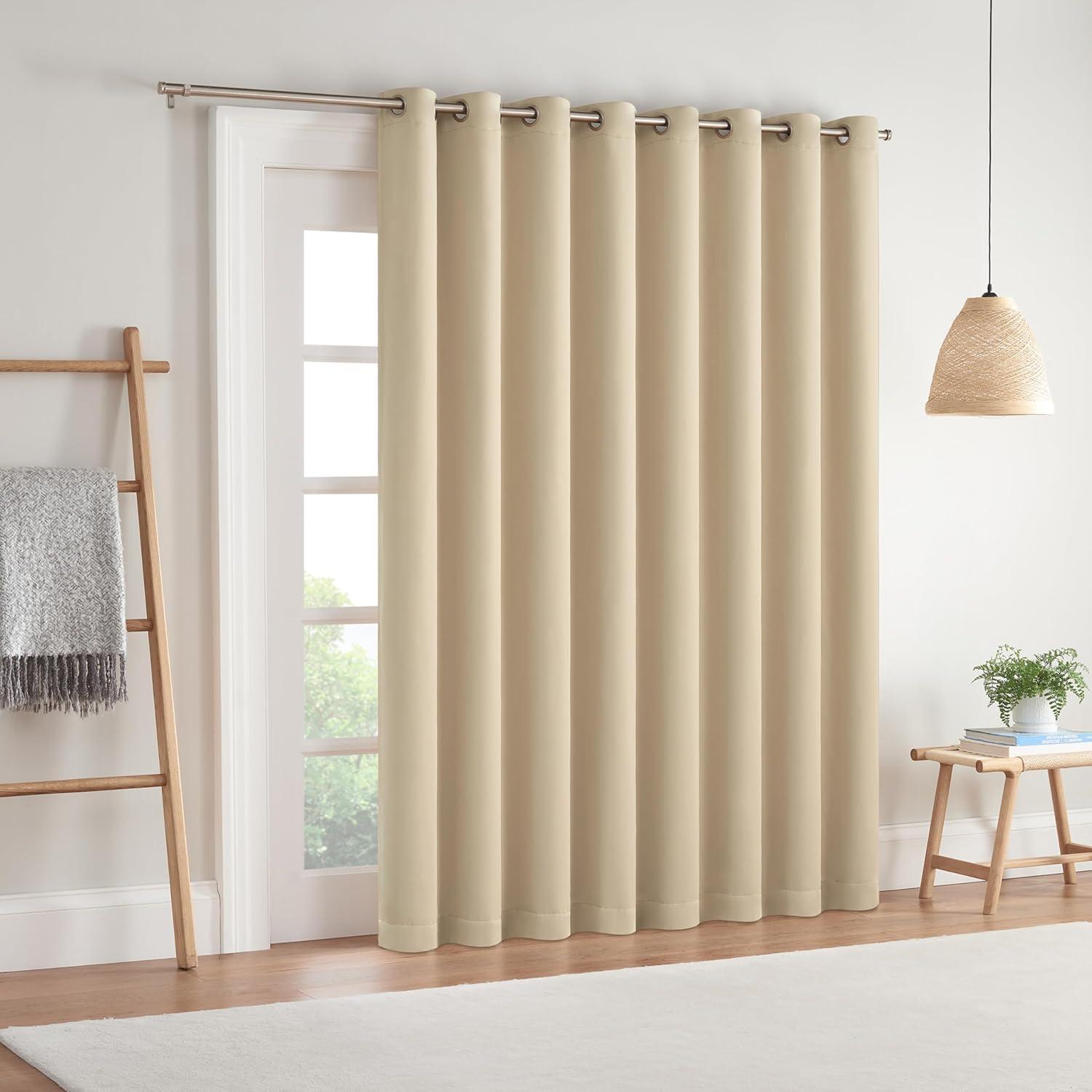 Wheat Blackout Grommet Extra Wide Sliding Patio Door Curtain Panel 84" x 100"