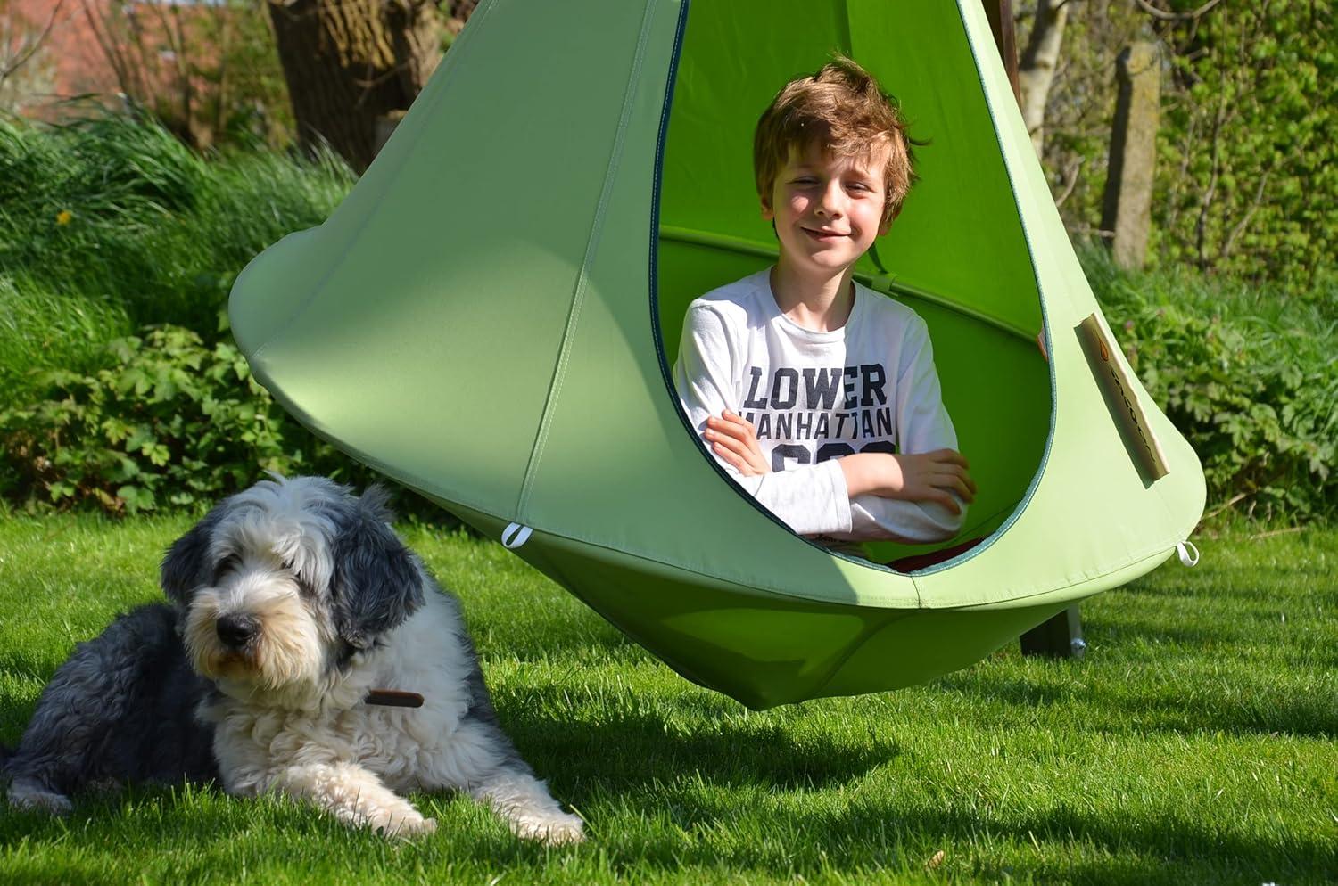 The Hamptons Collection 48” Green Children’s Bonsai Cacoon Chair with Hanging Hardware