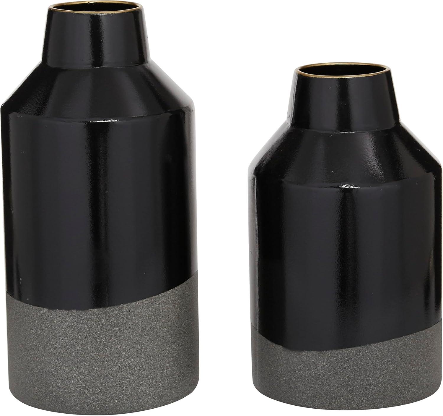 DecMode 13" Textured White Metal Vase