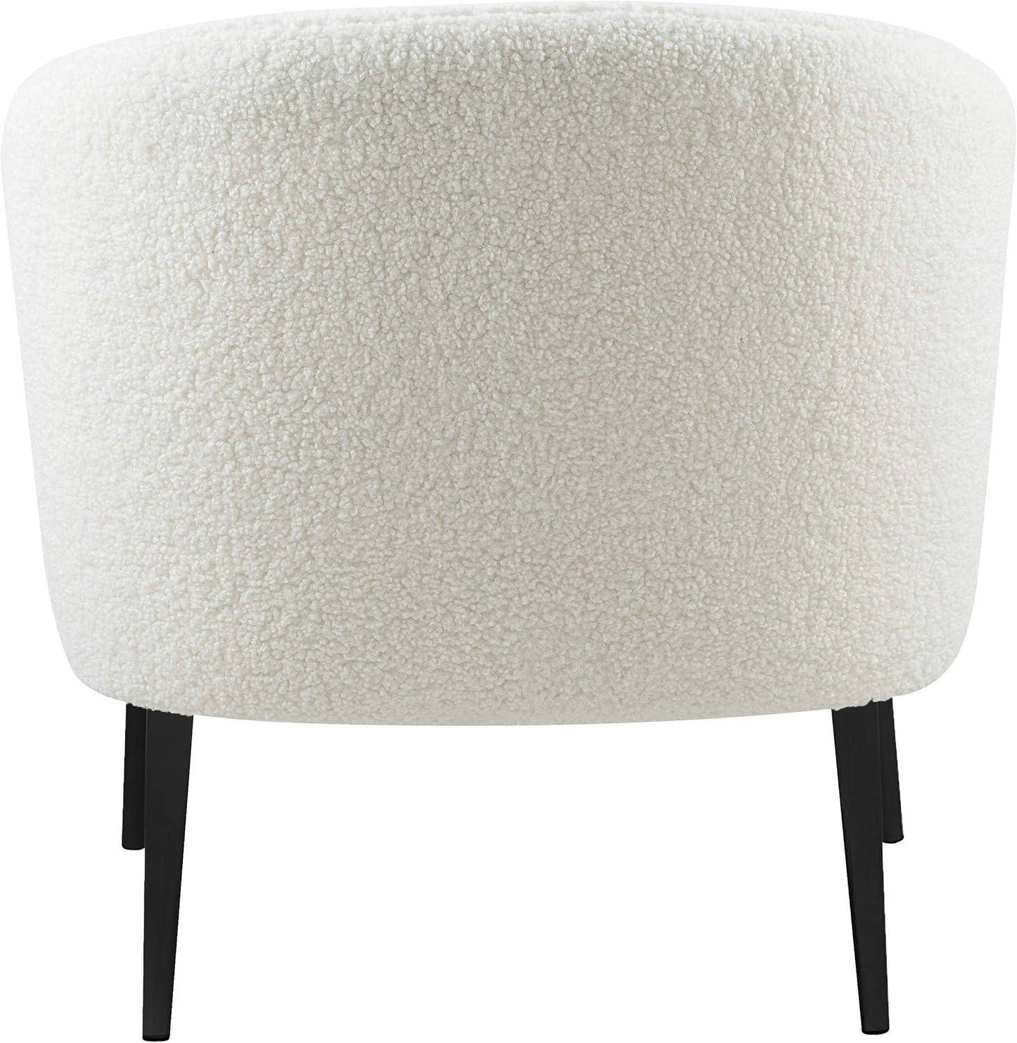 Meridian Furniture Barlow Faux Sheepskin Fur Accent Chair with Gold Legs