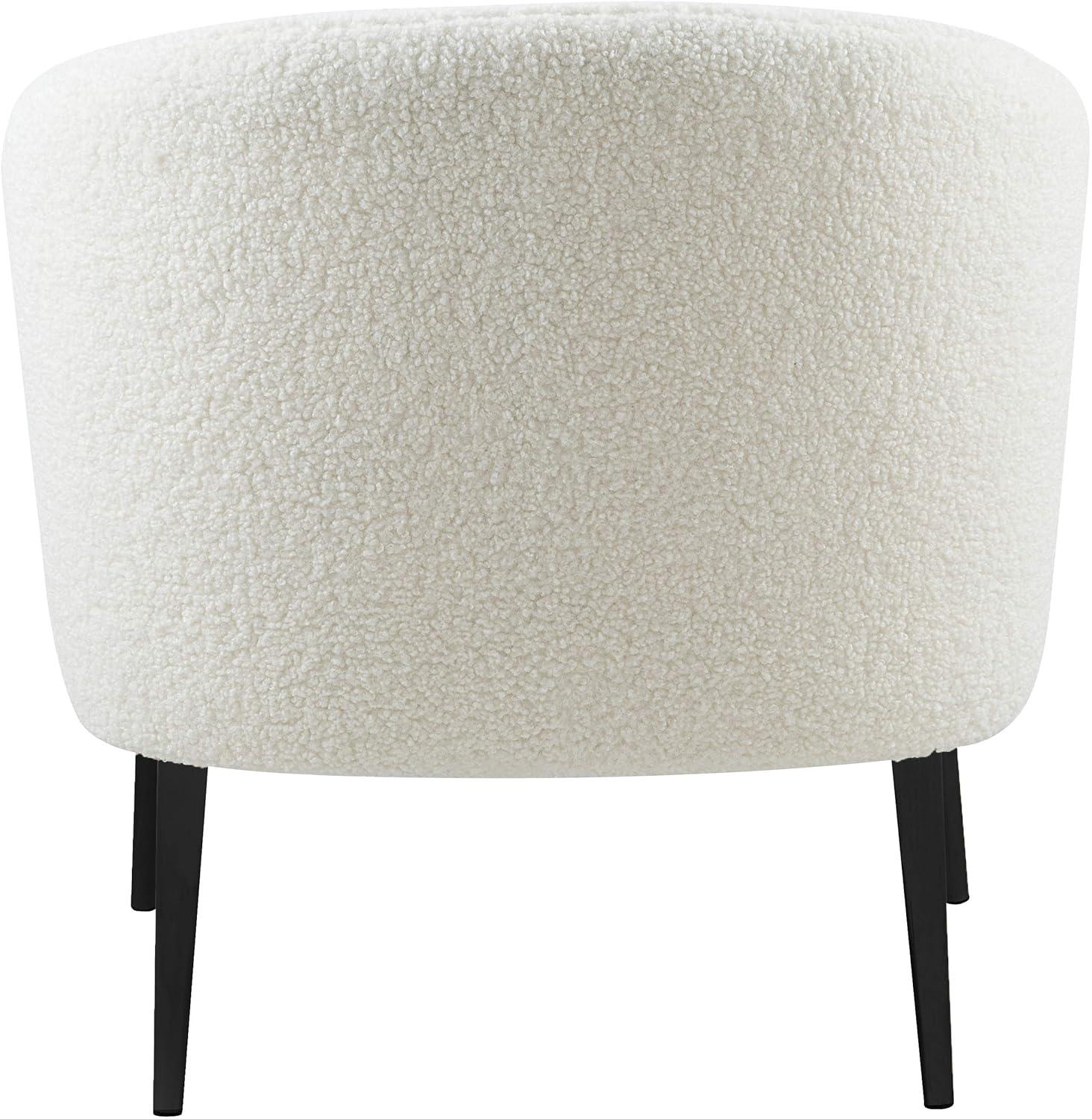 Meridian Furniture Barlow Faux Sheepskin Fur Accent Chair with Gold Legs
