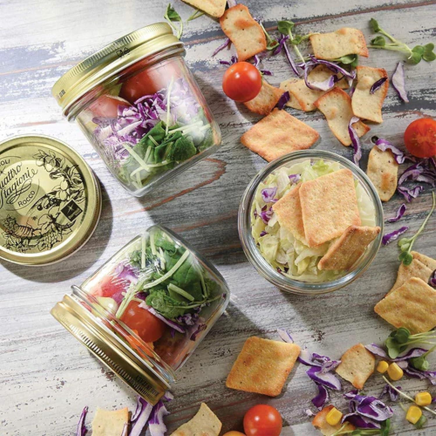 Bormioli Rocco Quattro Stagioni Jar Wide Mouth .20L // 6.75 oz - 4pc set