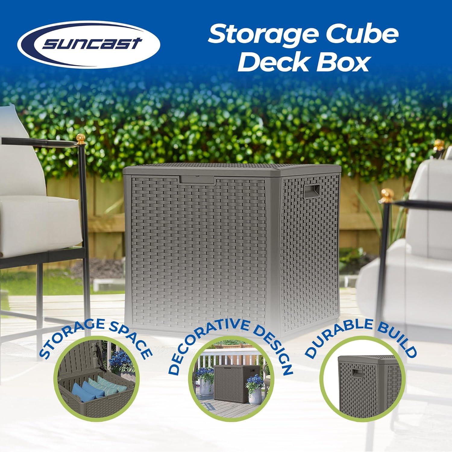 Suncast Suncast 26.75'' W 60 Gallons Water Resistant Resin Lockable Deck Box