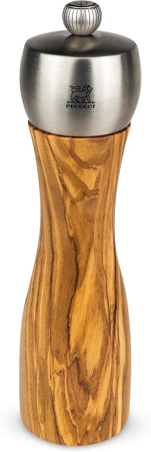 Peugeot | Fidji Pepper Mill, Wood/Stainless, Olive Wood, 20 cm - 8 in