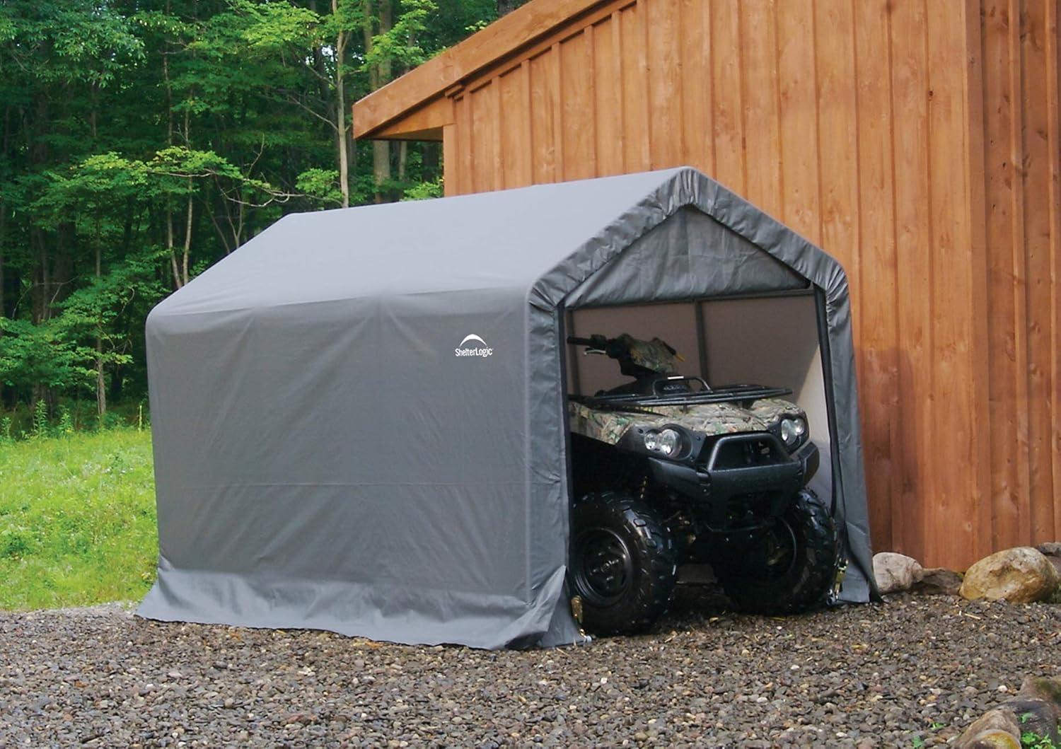 ShelterLogic Shed-In-A-Box Canopy Storage Shed - 6W x 10D x 6.5H ft.