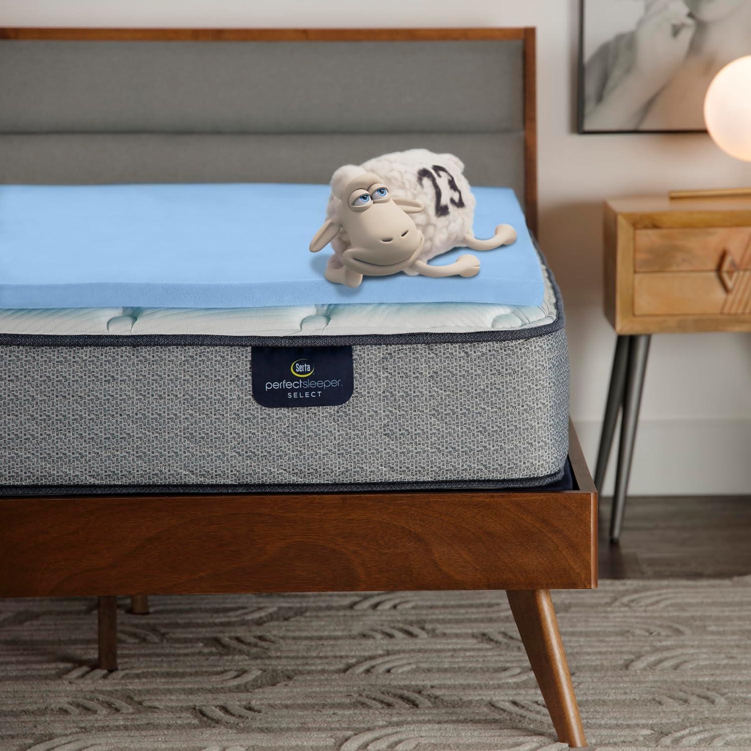 Serta Serta Comfort Cool Memory Foam Mattress Topper, 1.5 Inch