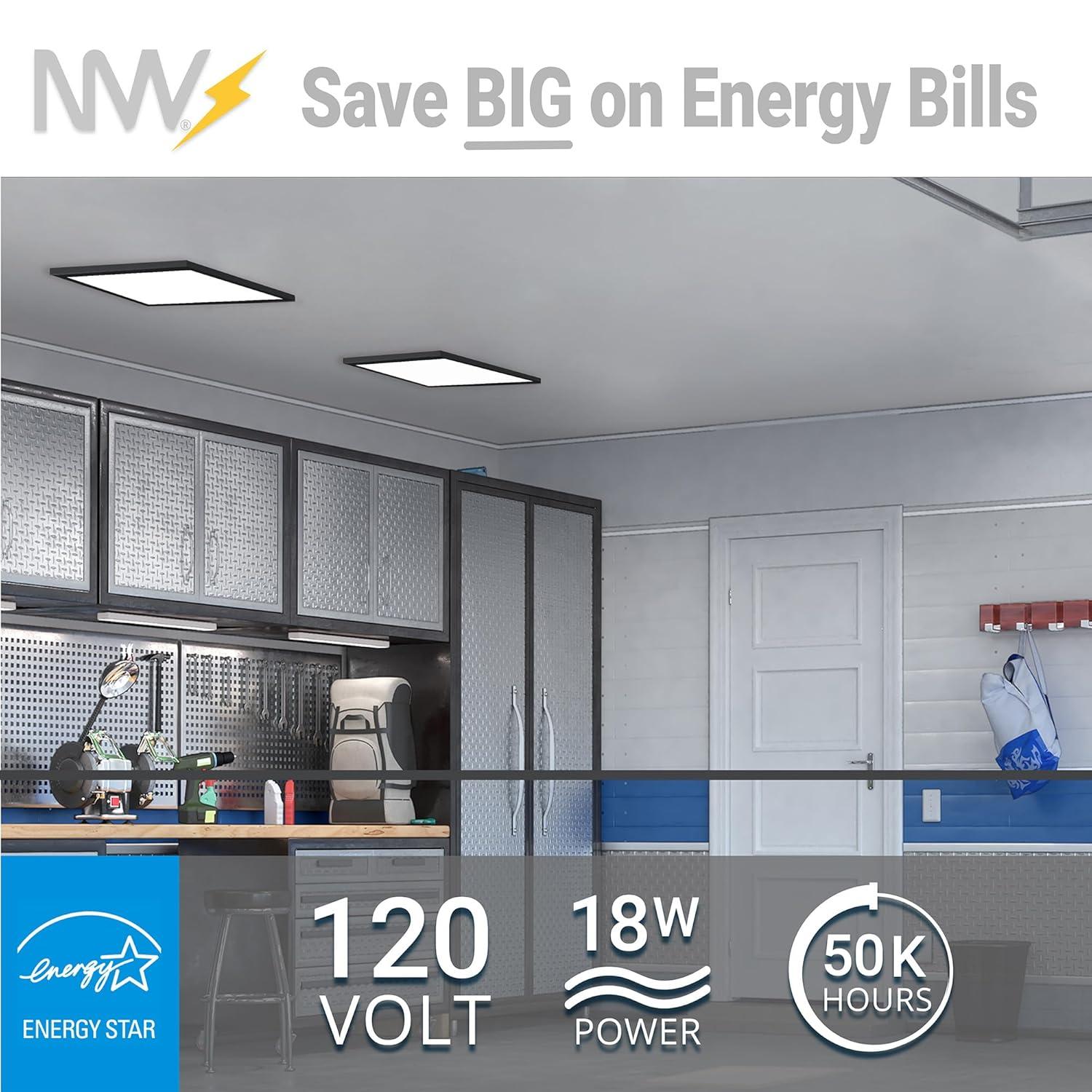 NUWATT NUWATT 4 Pack 1x4 LED Drop Ceiling Flat Panel Troffer Light, Wattage & Color Selectable 40W/30W/20W, CCT 3000K/3500K/4000K/5000K/6500K, 4400LM, 0-10V Dimmable Backlit Fixture, 120V-277V, ETL Listed