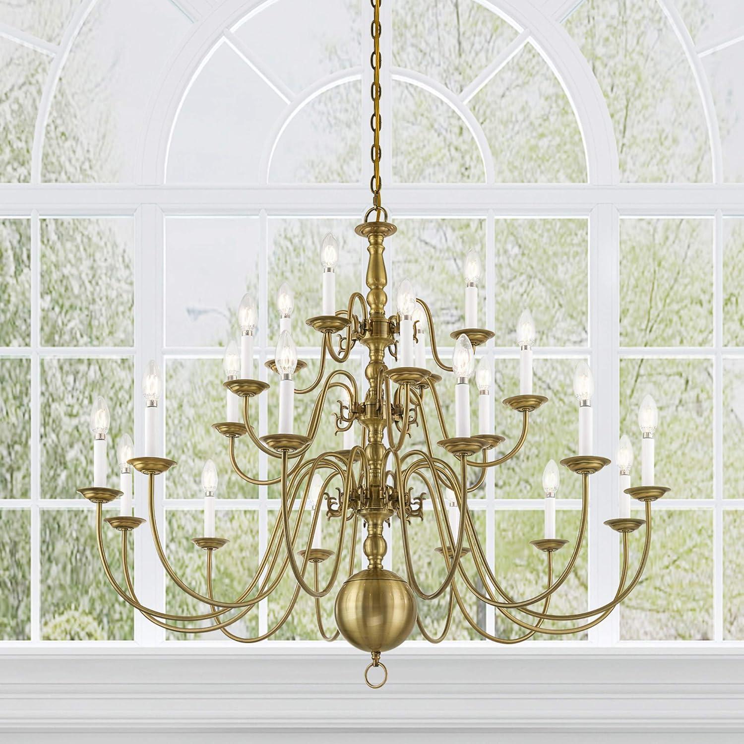 Williamsburgh Antique Brass 22-Light Traditional Chandelier