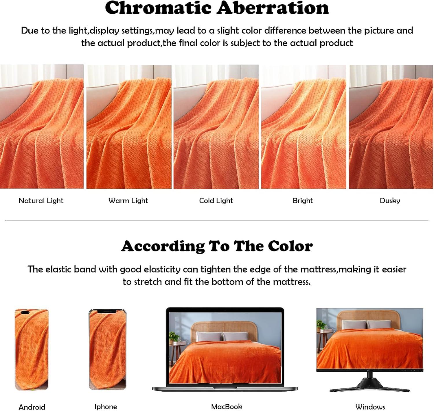 Super Soft Throw Blanket Throw (50" x 60") - Orange