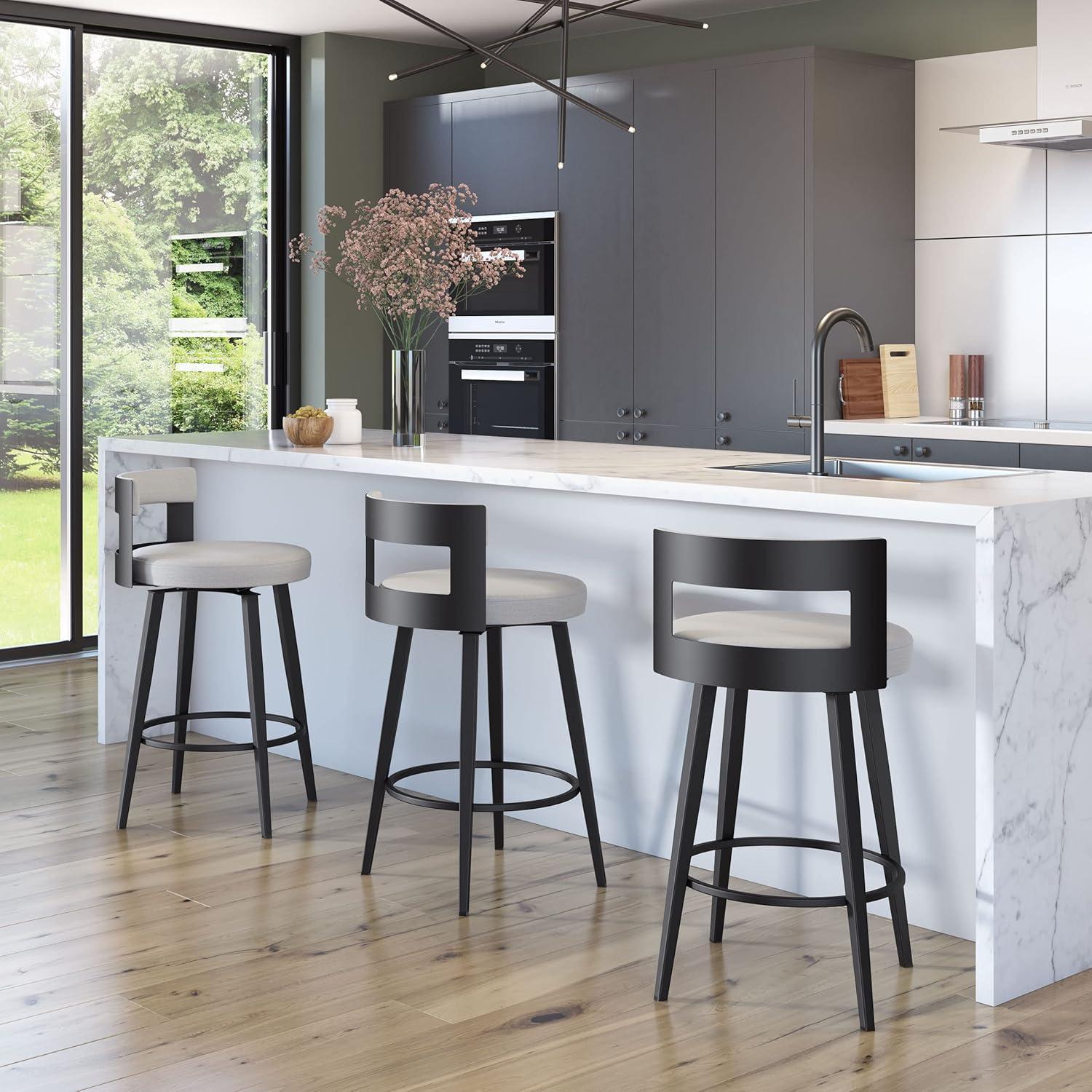 Corda Swivel Upholstered Counter & Bar Stool