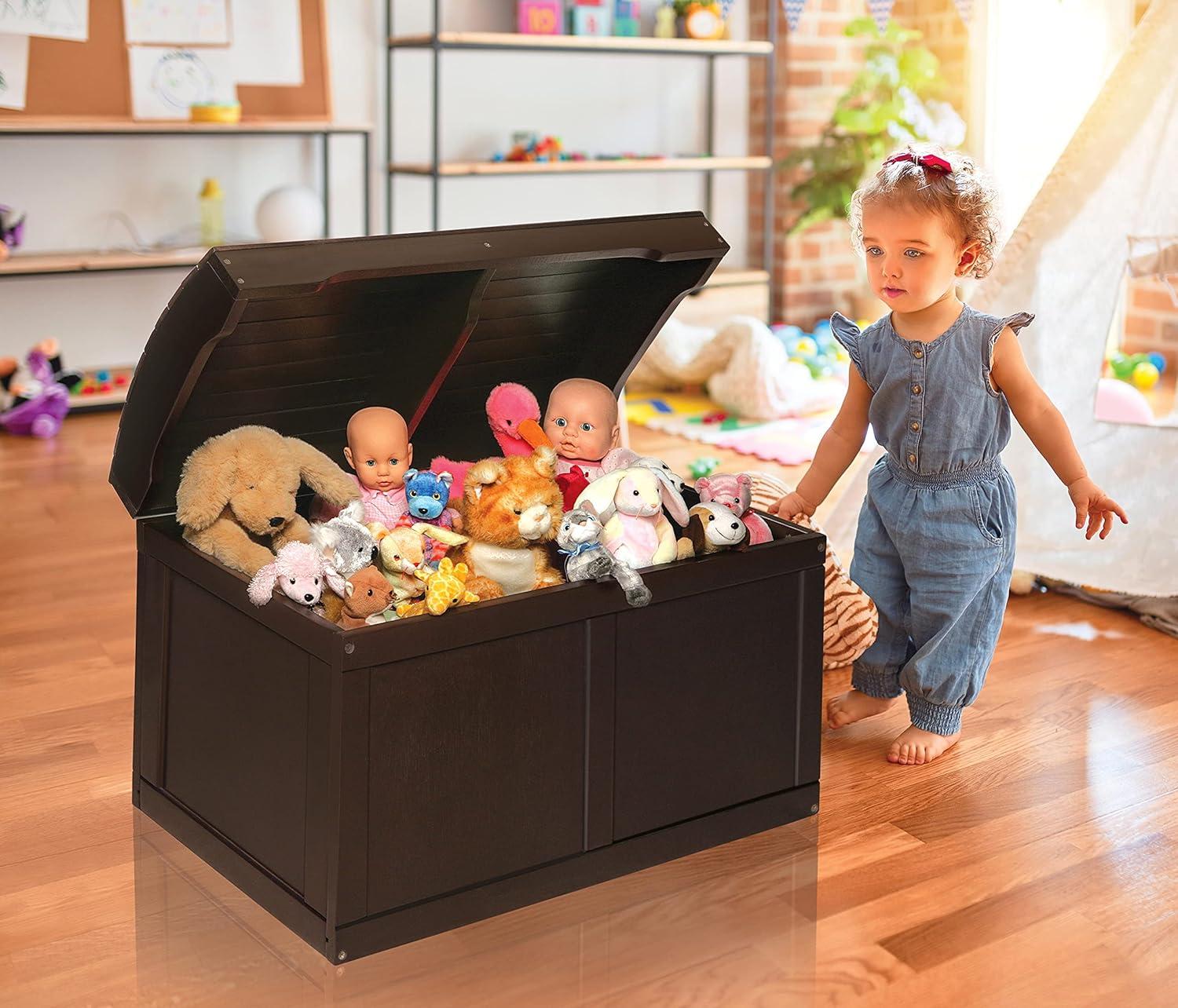 Badger Basket Hardwood Barrel Top Toy Chest - Natural