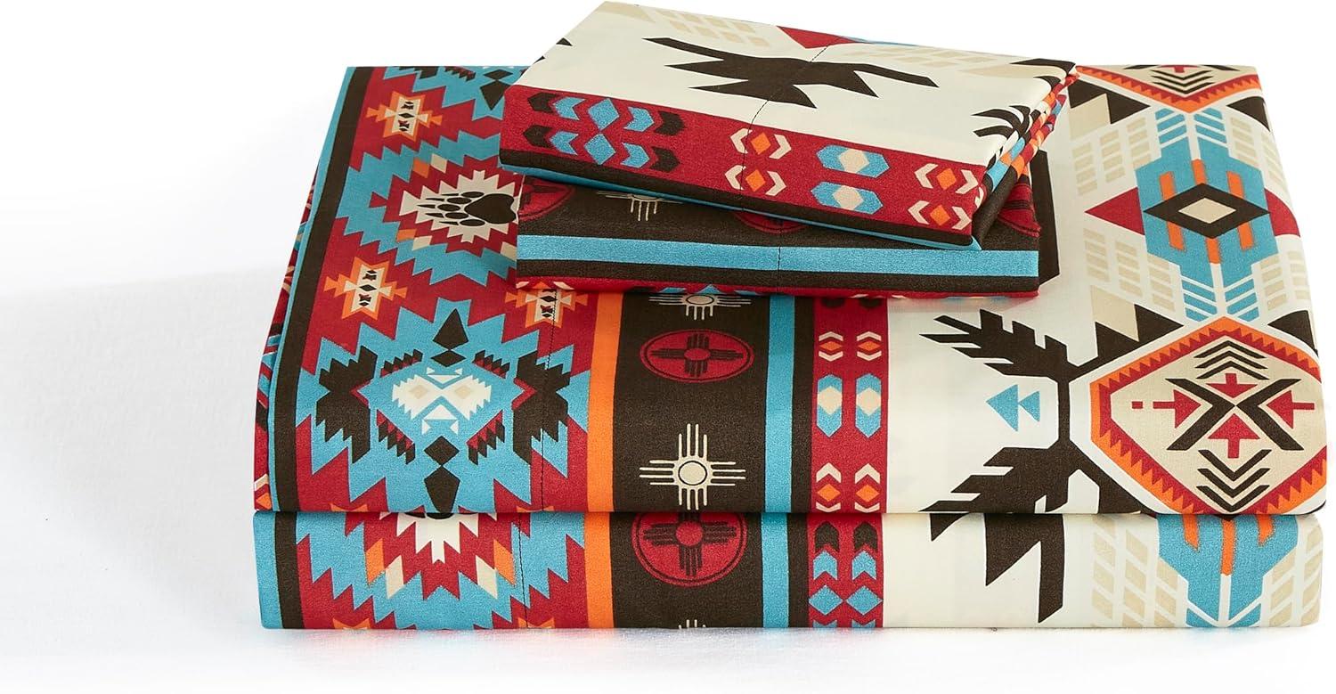 Chezmoi Collection Southwestern Geometric Printed Microfiber Bed Sheet Set