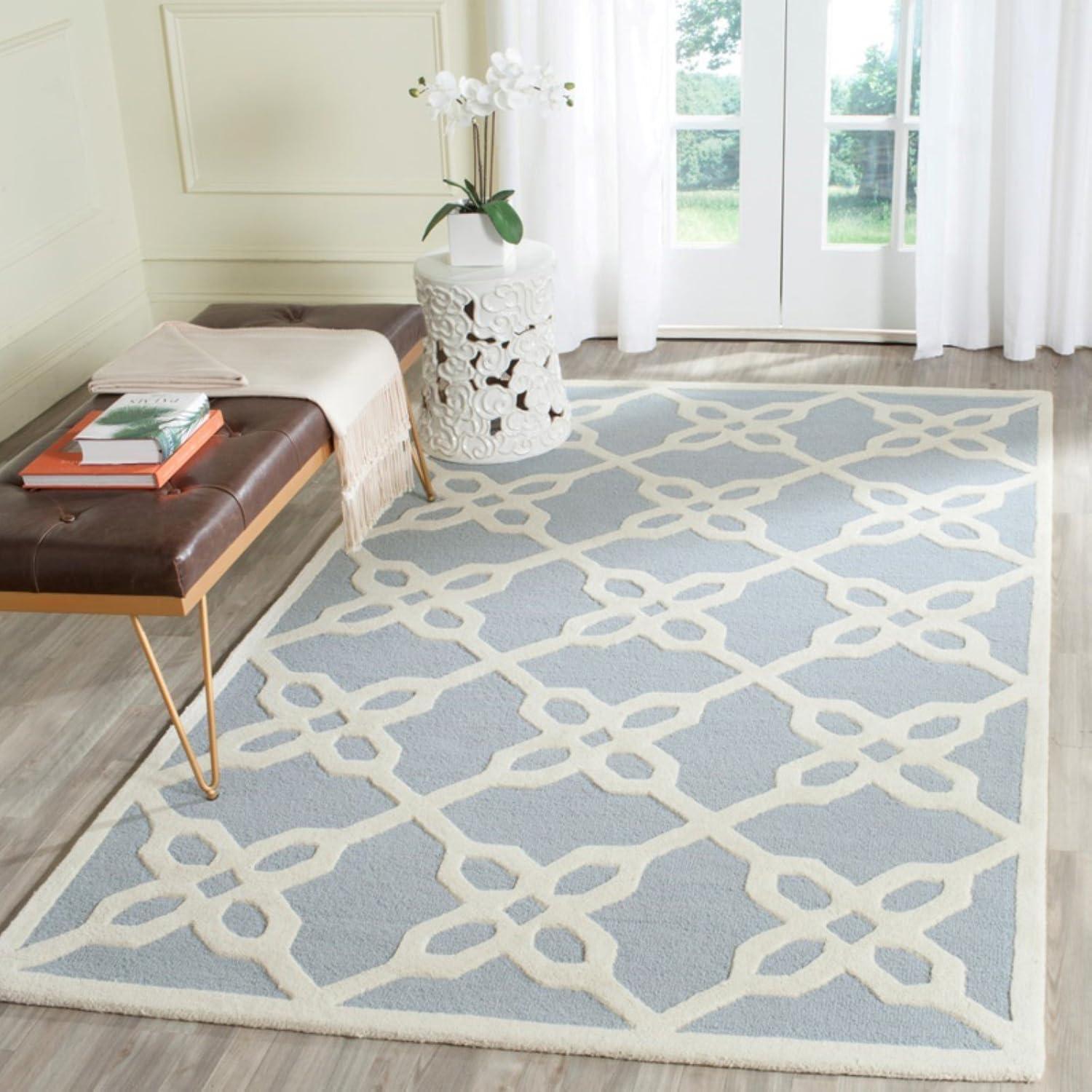 Cambridge CAM722 Tufted Indoor Area Rug - Dark Grey/Ivory - 8'x10' - Safavieh