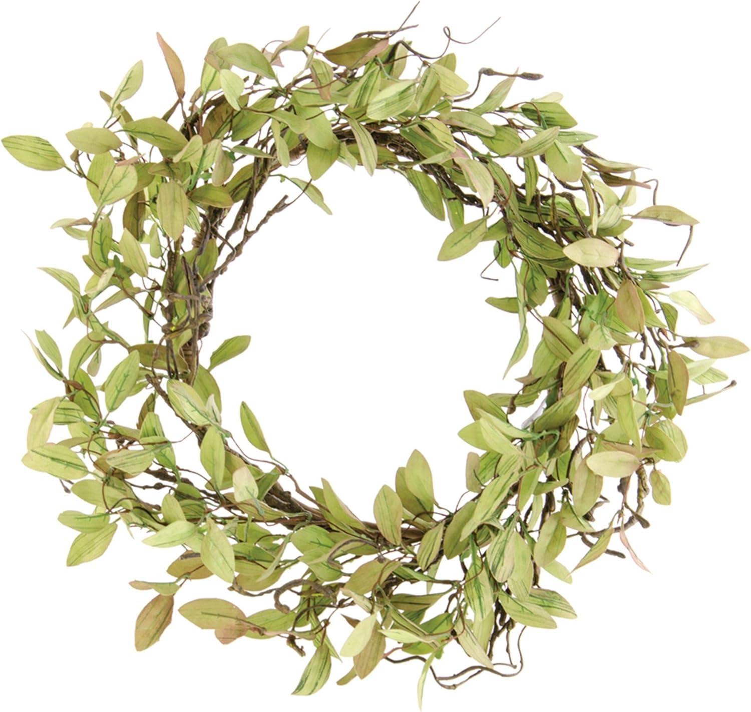 Sage Leaves & Twigs 24" Outdoor Spring-Summer Wreath