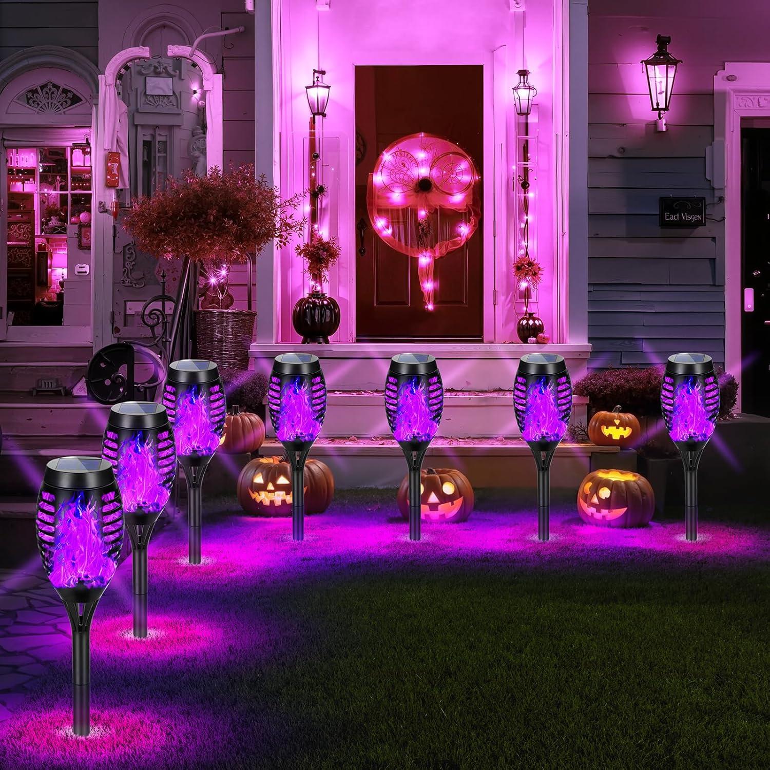 The Holiday Aisle® 8 Pack Halloween Decorations Outdoor, Halloween Solar Lights for Halloween Decor