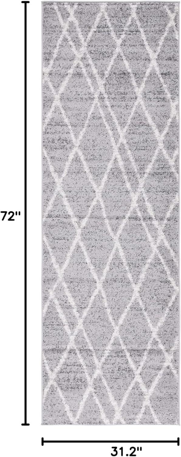 Adirondack ADR128 Power Loomed Runner Rug - Ivory/Silver - 2'6"x6' - Safavieh.