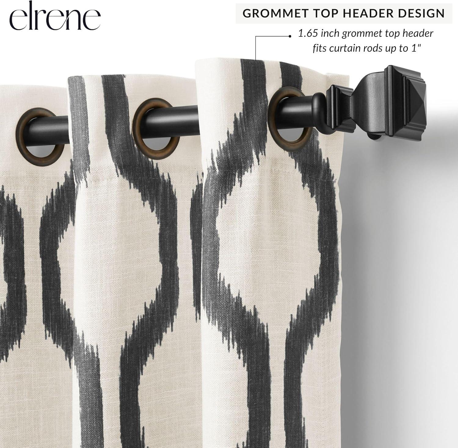 Clayburgh Geometric Room Darkening Grommet Single Curtain Panel