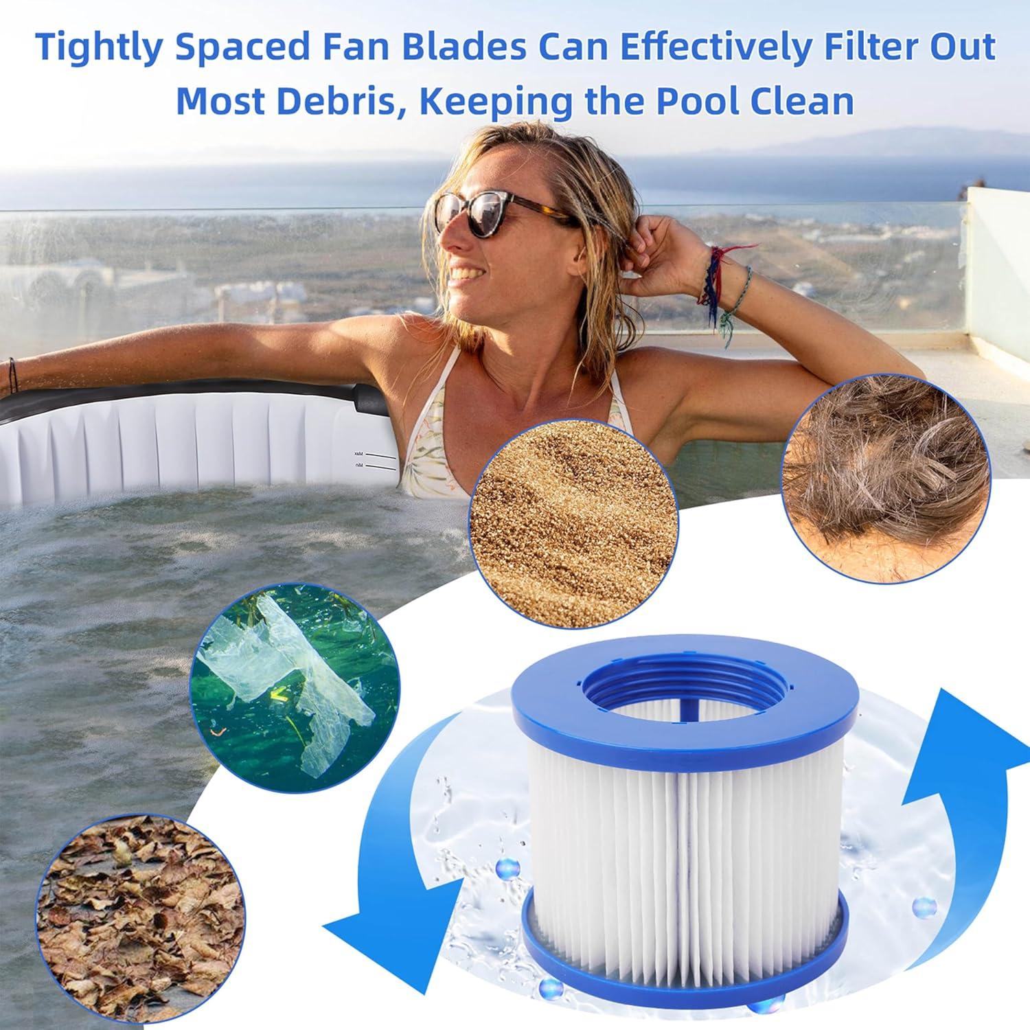 Blue Inflatable Hot Tub Spa Water Filter Cartridge