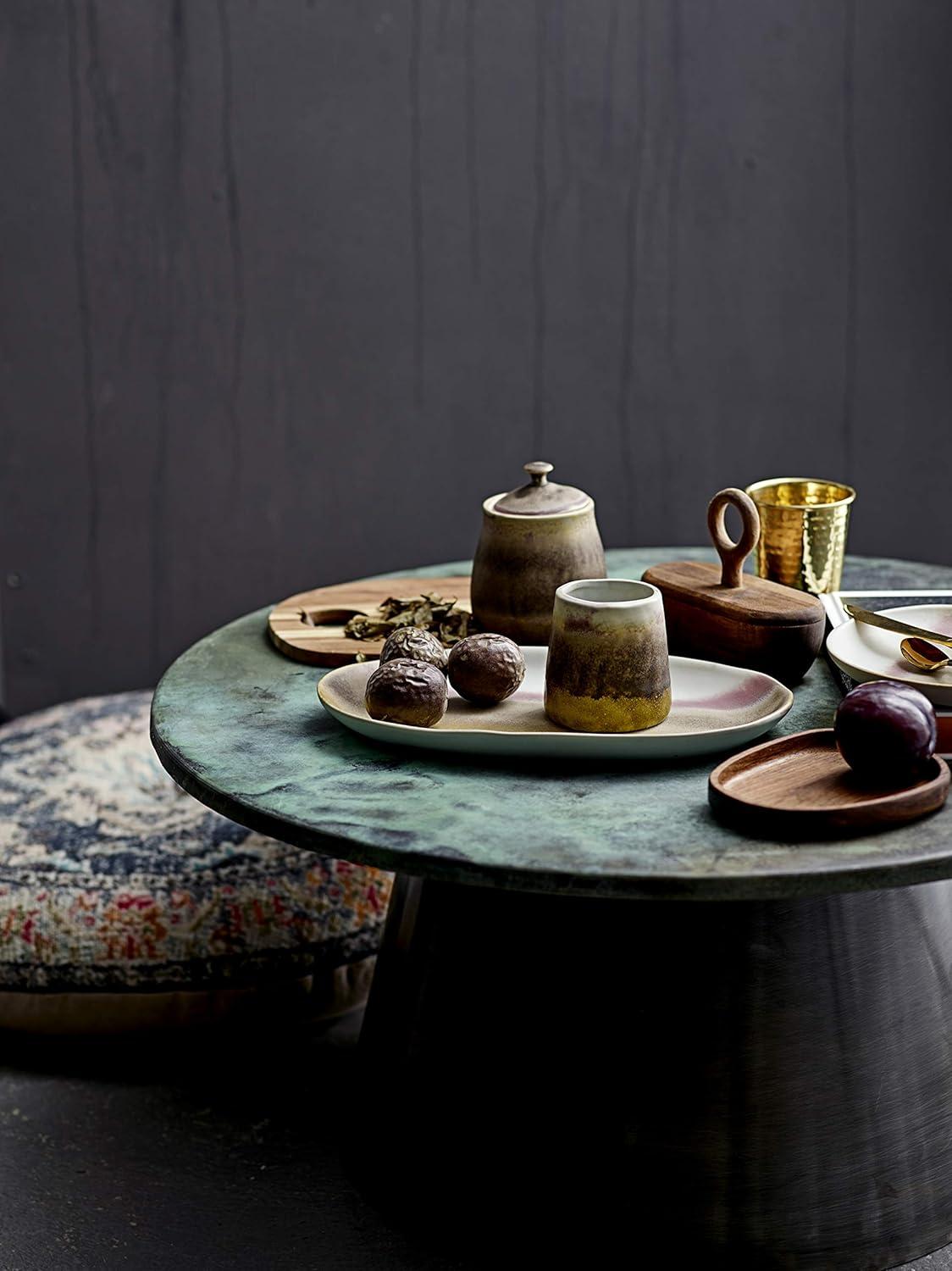 Natural Acacia Wood Divided Storage Bowl with Lid