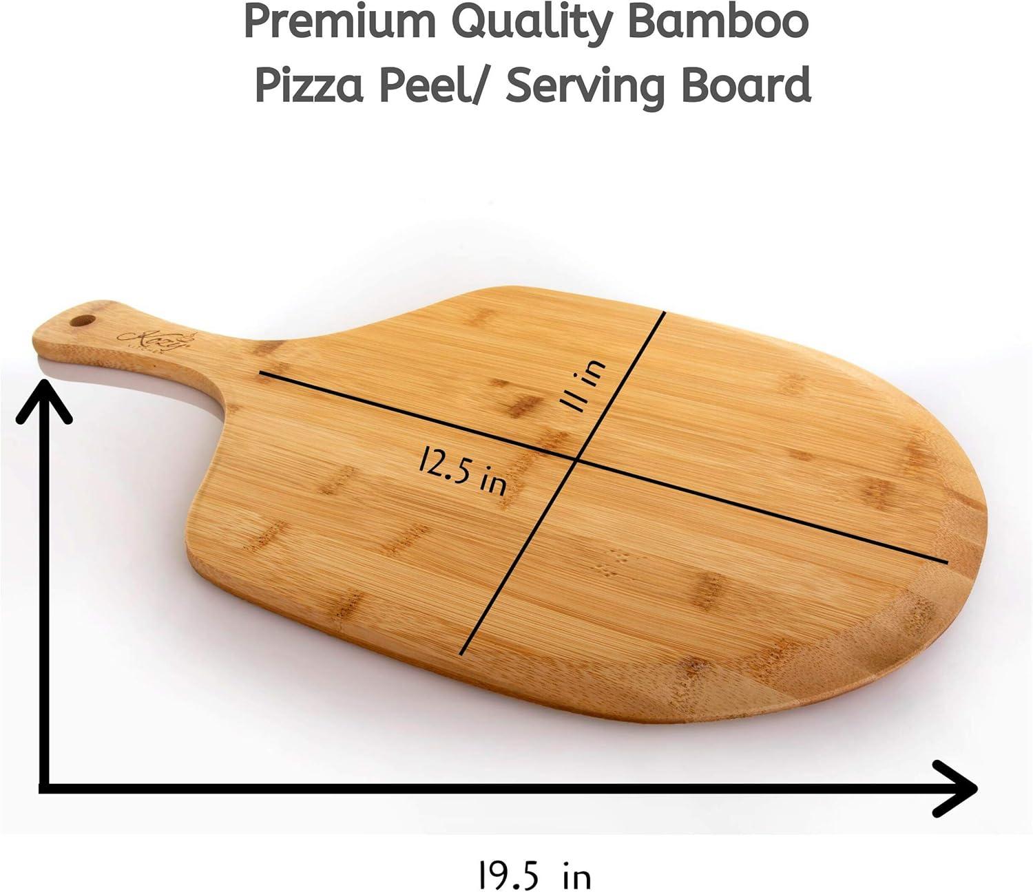 Organic Bamboo Pizza Peel with Long Handle