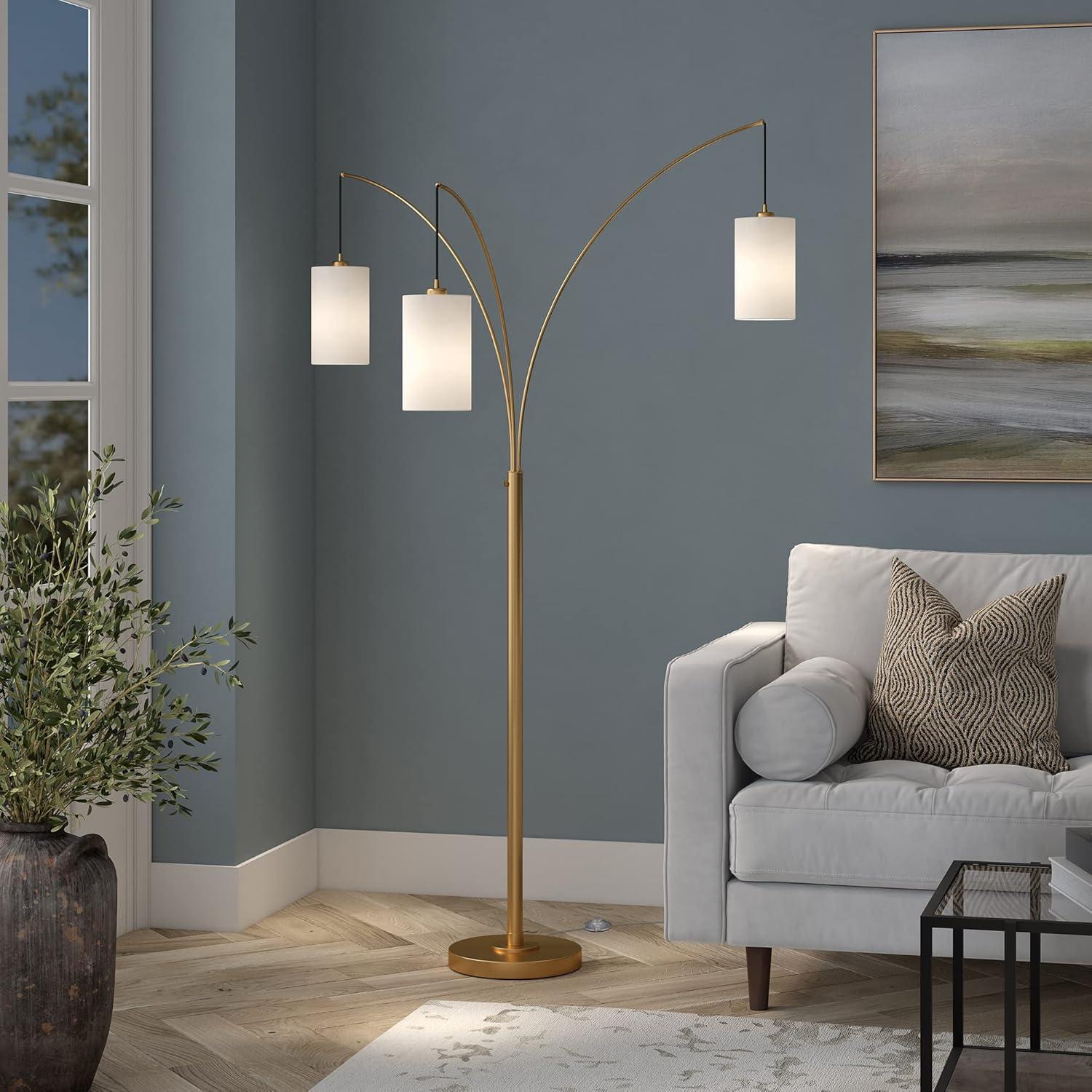 Alexa & Siri Compatible Adjustable 83" White Torchiere Floor Lamp