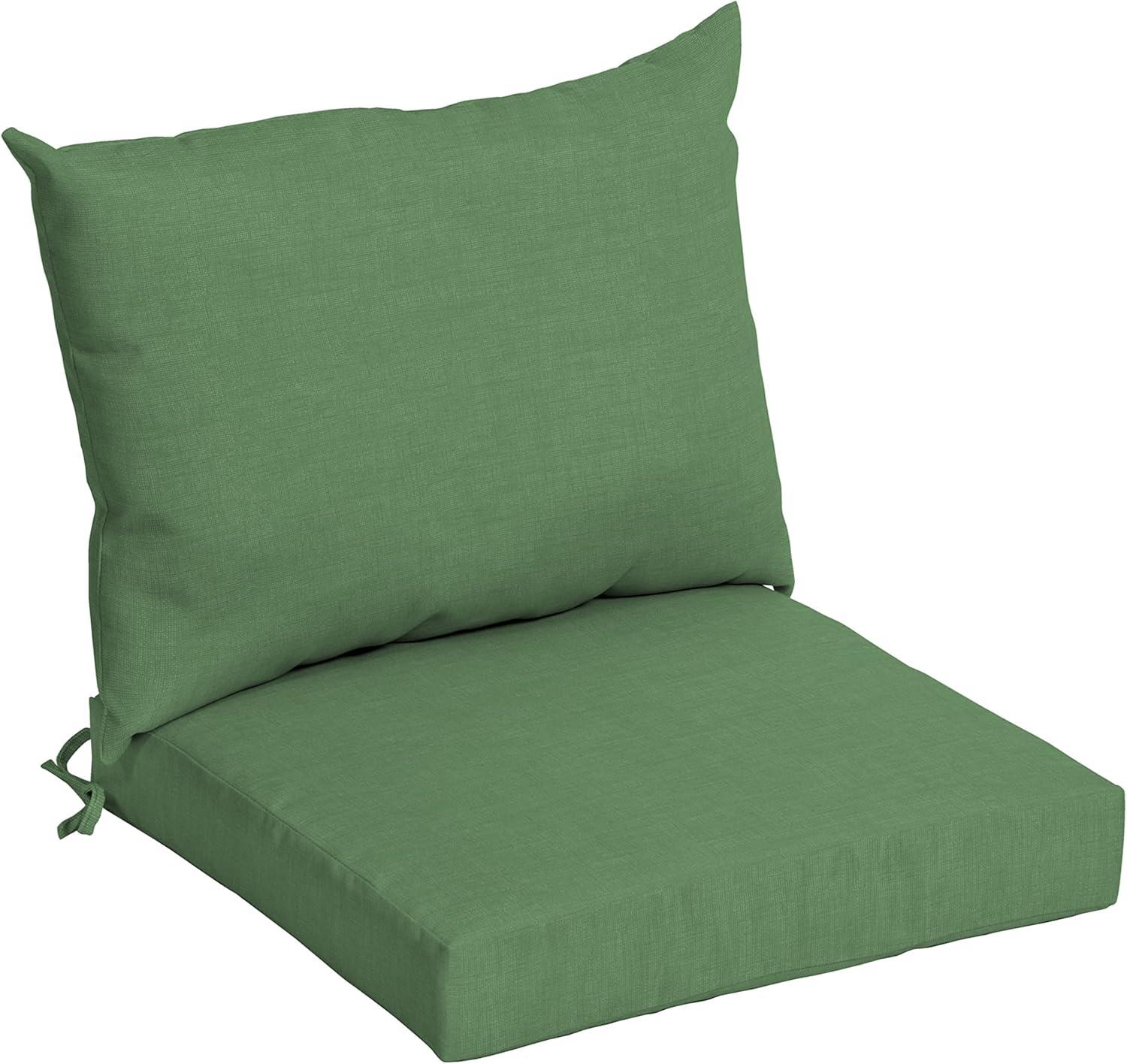 Arden Selections Outdoor Dining Chair Cushion, 21 x 21, Water Repellent, Fade Resistant 21 x 21, Moss Green Leala