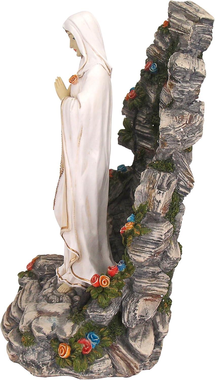 Blessed Virgin Mary Illuminated Garden Grotto Statue