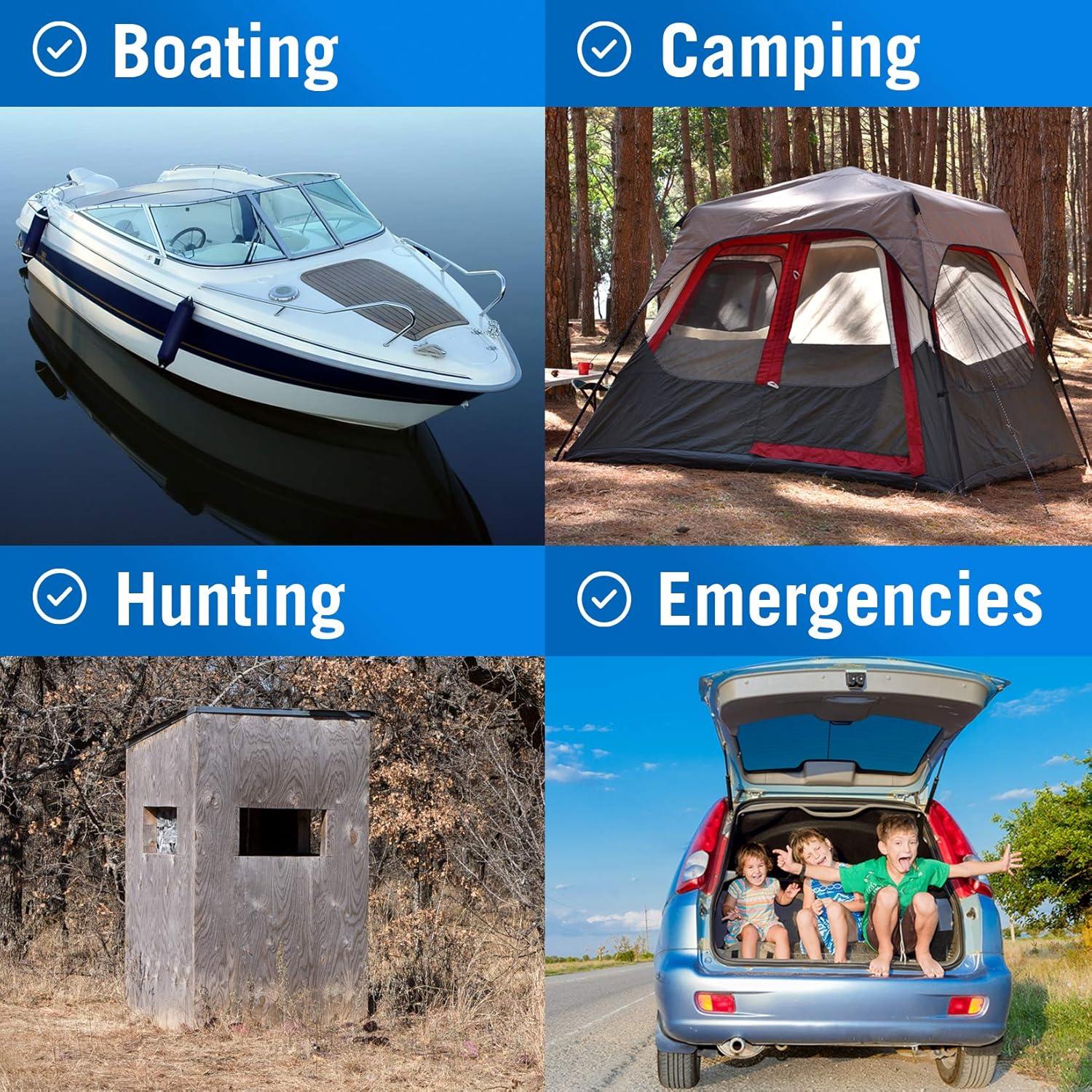 Portable Camping Toilet Kit, 5-Gallon & 8-Gallon Bucket Toilet Seat with Lid, Waste Bags & Carry Case for Boating, Outdoor, Travel, and Emergency Use. Ideal Bathroom Solution for Adults