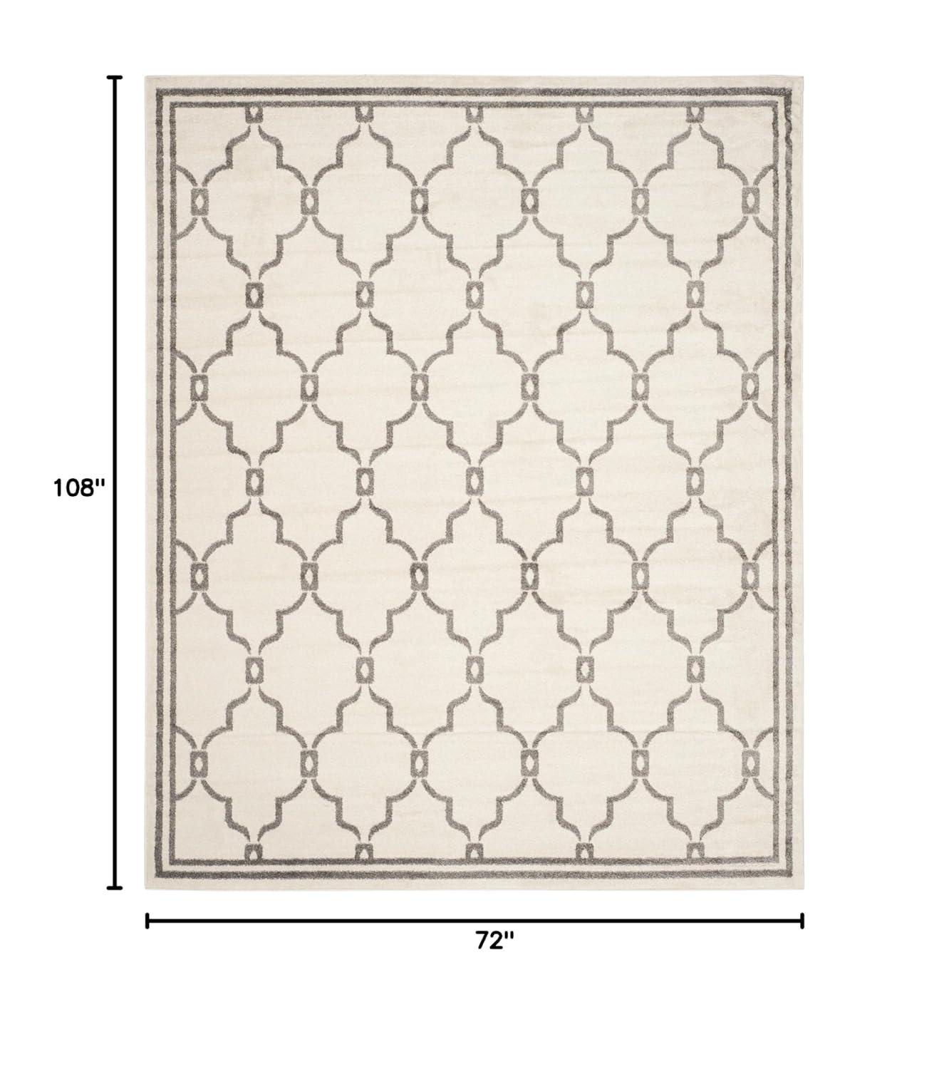 Amherst AMT414 Power Loomed Indoor Area Rug - Ivory/Grey - 6'x9' - Safavieh