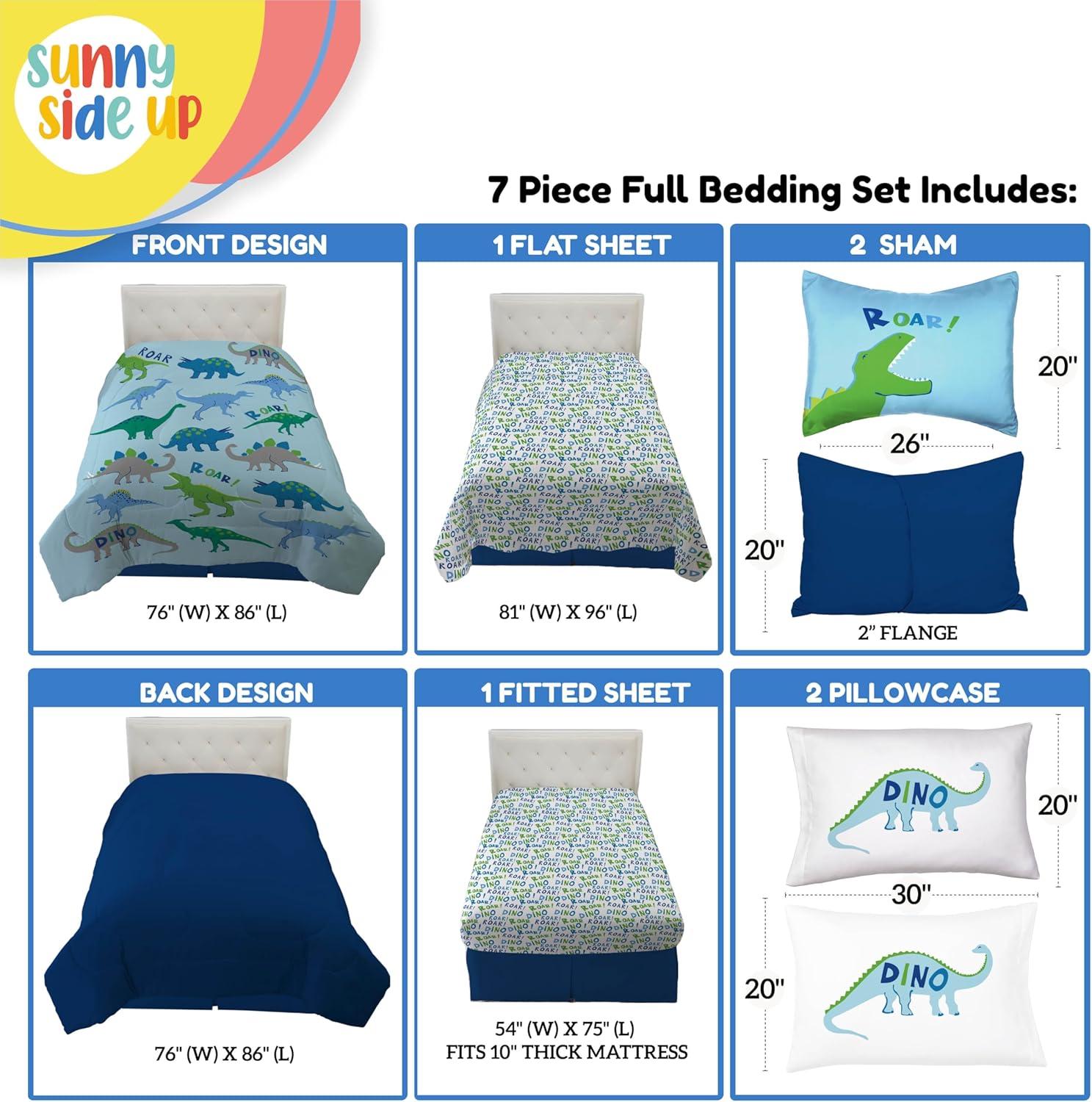 Sunny Side Up Dino Roar Bed Set