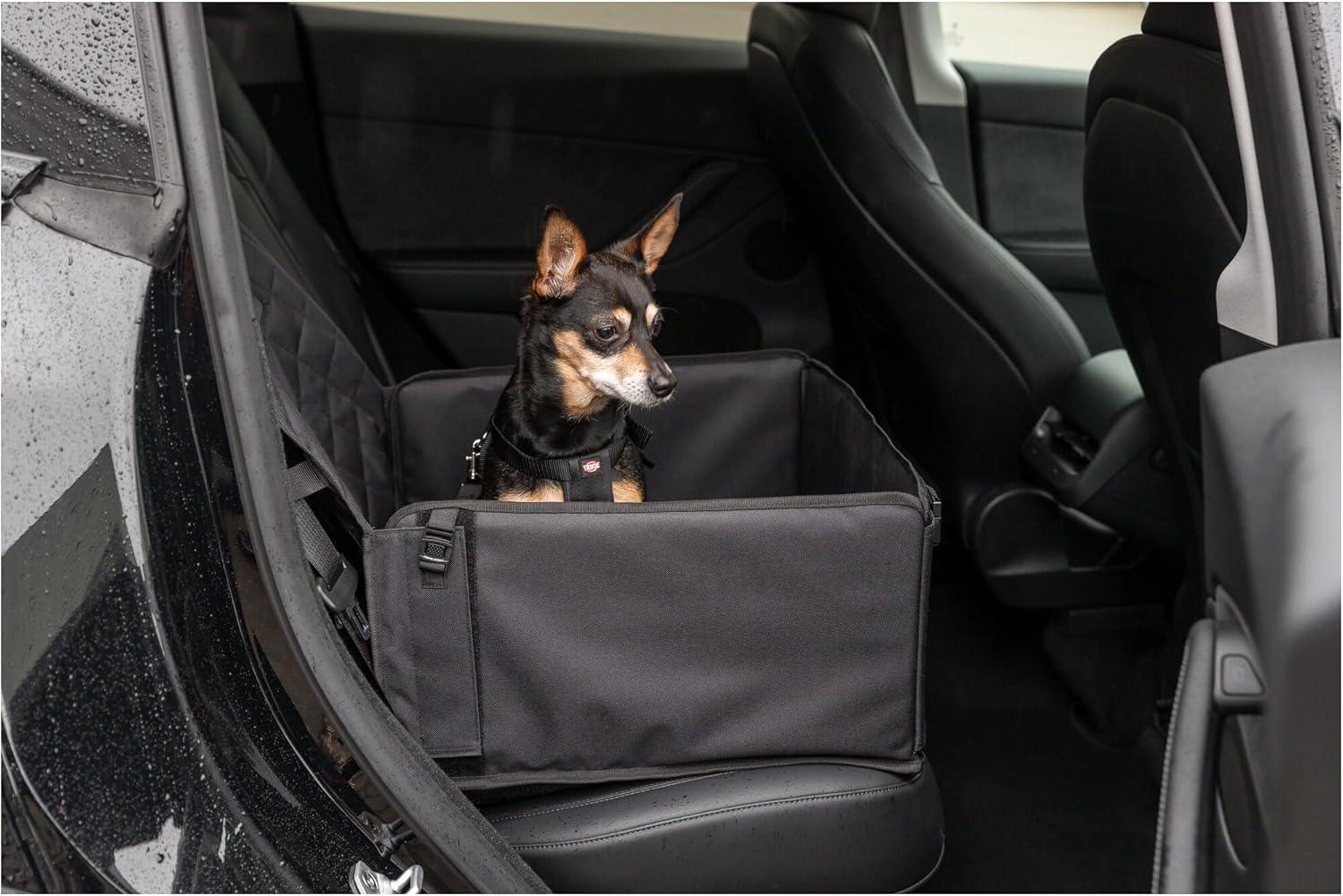 Small Black Soft-Sided Dog Car Booster Seat