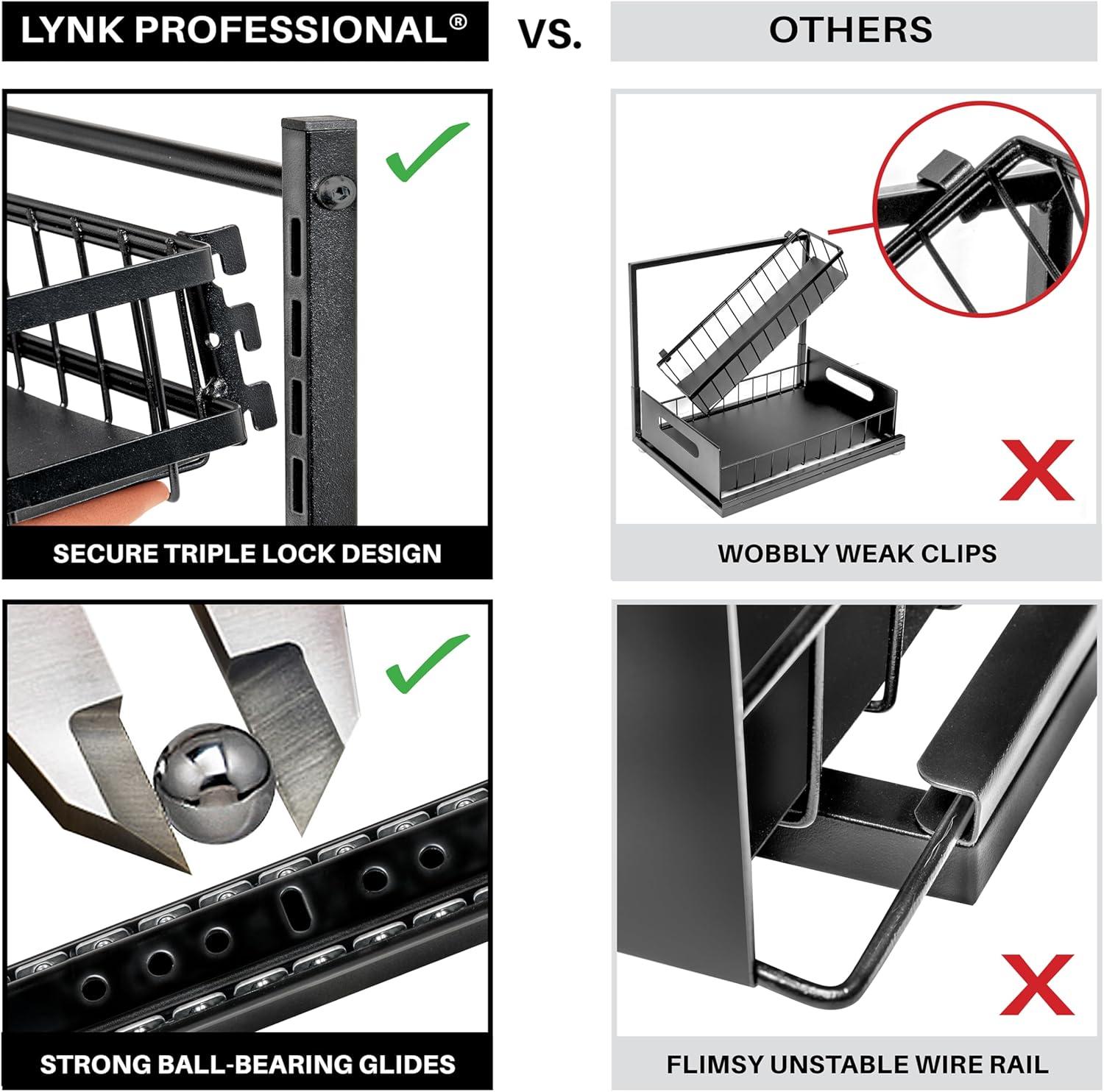 LYNK PROFESSIONAL LYNK PROFESSIONAL® Select™ Slide Out Under Sink Kitchen Cabinet Organizer 11.5"W x 18"D, Wood