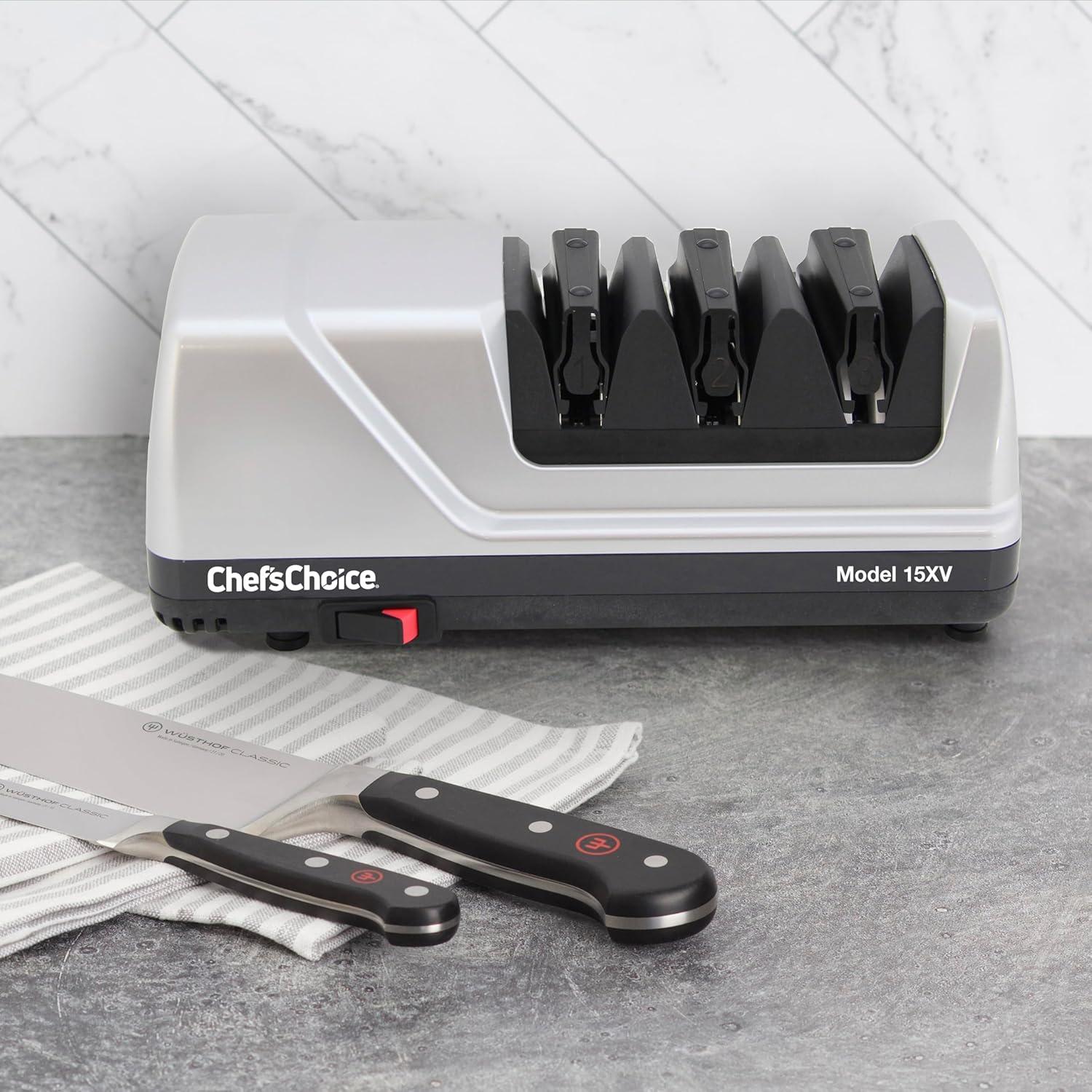 Chef'sChoice Chef'sChoice Model 15XV Professional Electric Knife Sharpener, 3-Stage 15-Degree Trizor