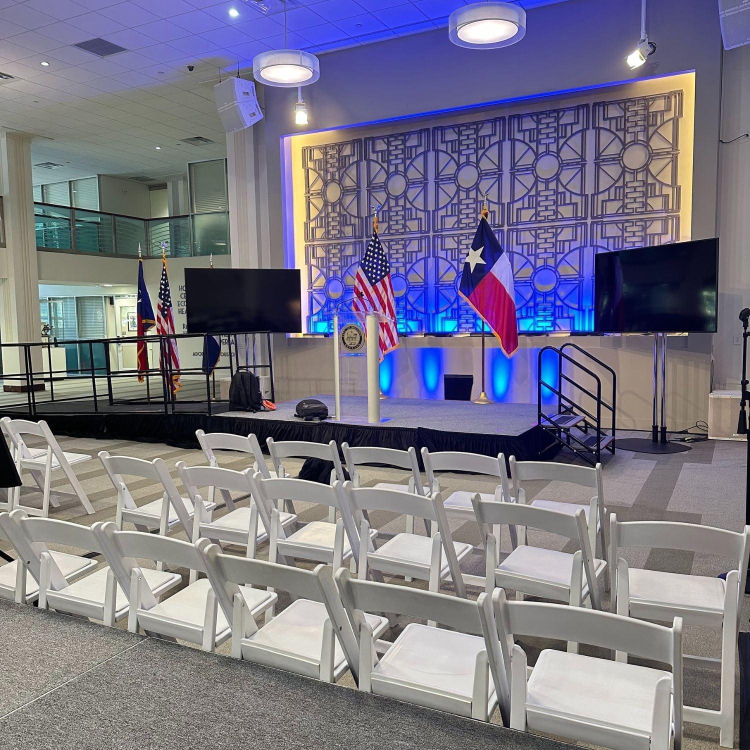 4 Pack Folding Chairs, Lightweight Resin Folding Chairs, Comfortable Event Chair Padded Seats Indoor Outdoor for Party Picnic School Wedding, White