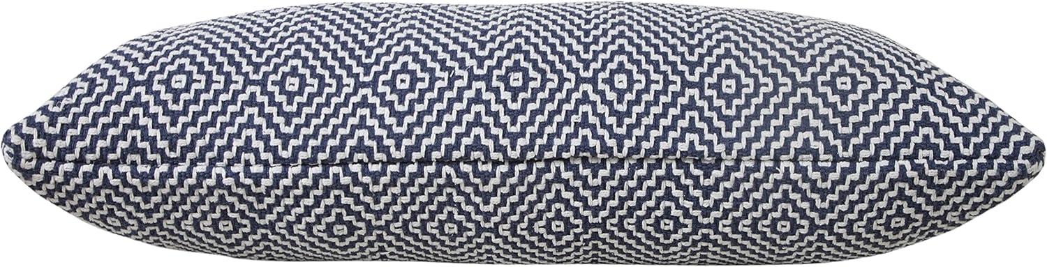 Ox Bay 14" x 36" Modern, Bohemian, Coastal, Farmhouse Blue, White, Multi-color Geometric Cotton Throw Pillow , Zip Closure