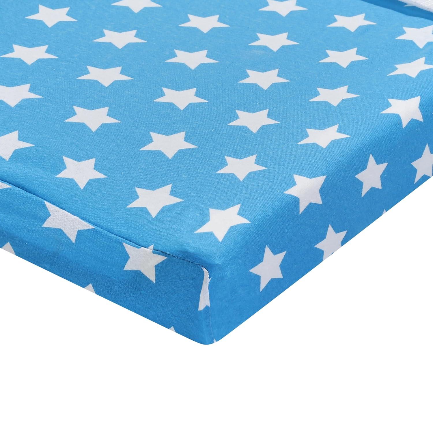 EVERYDAY KIDS 2 Pack Cotton Jersey Knit Changing Pad Cover - Stars/Clouds