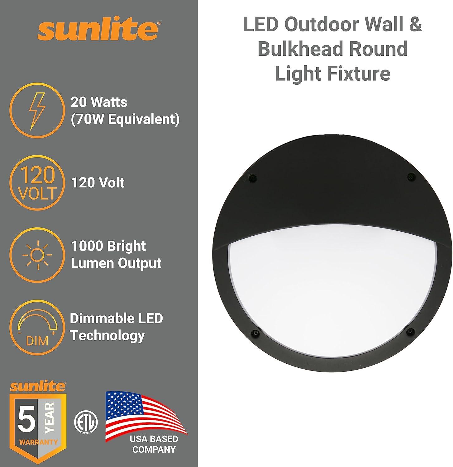 Black and White Dimmable LED Outdoor Wall Light