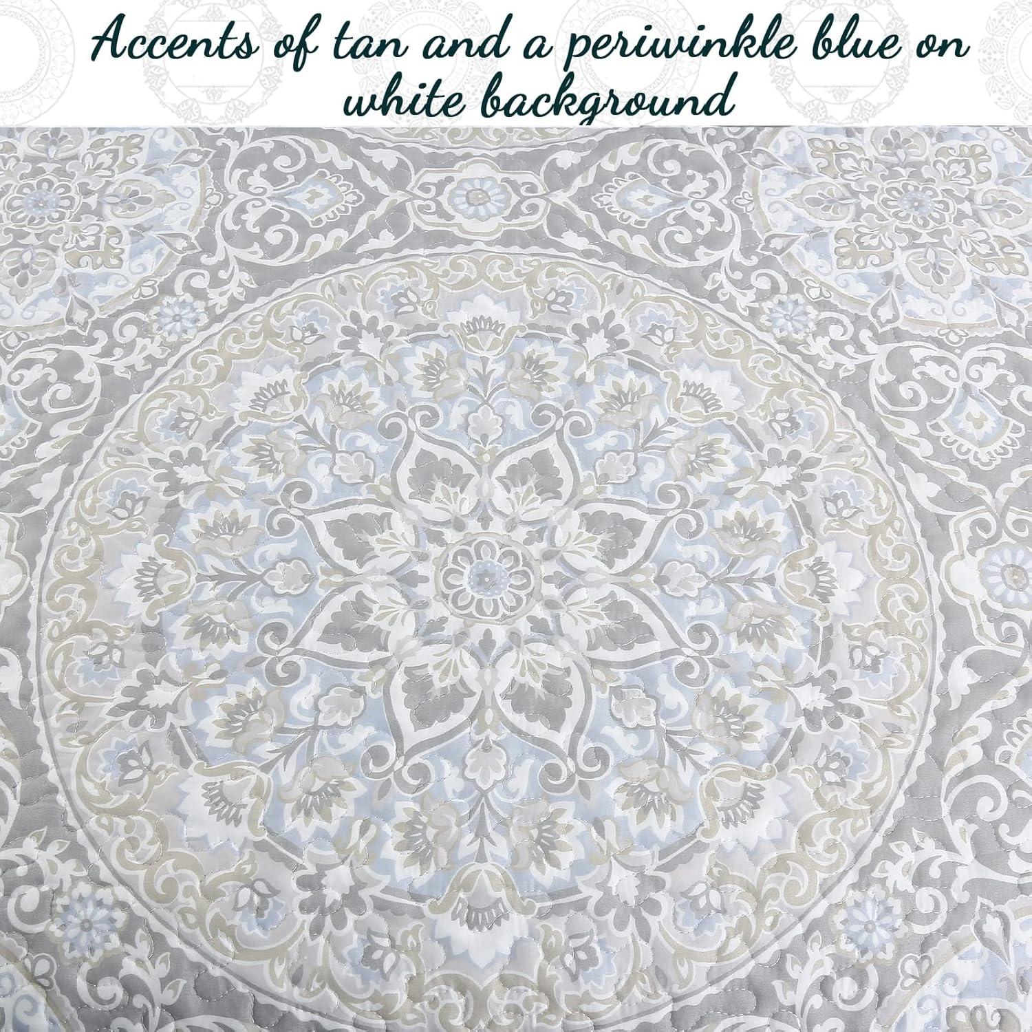Cozy Line Home Fashion Damask Quilt Set