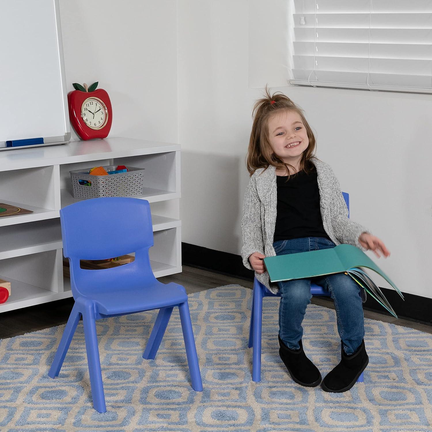 Flash Furniture 2 Pack Plastic Stackable School Chair with 10.5" Seat Height