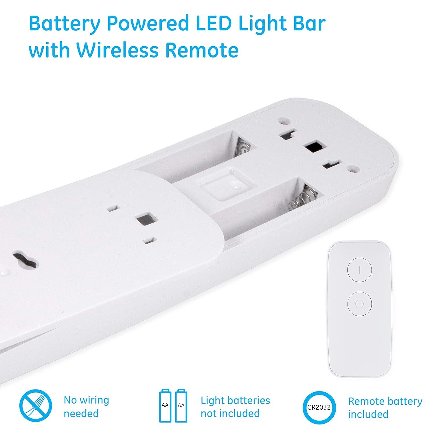 GE 12-in Battery LED Under Cabinet Light Bar with Remote